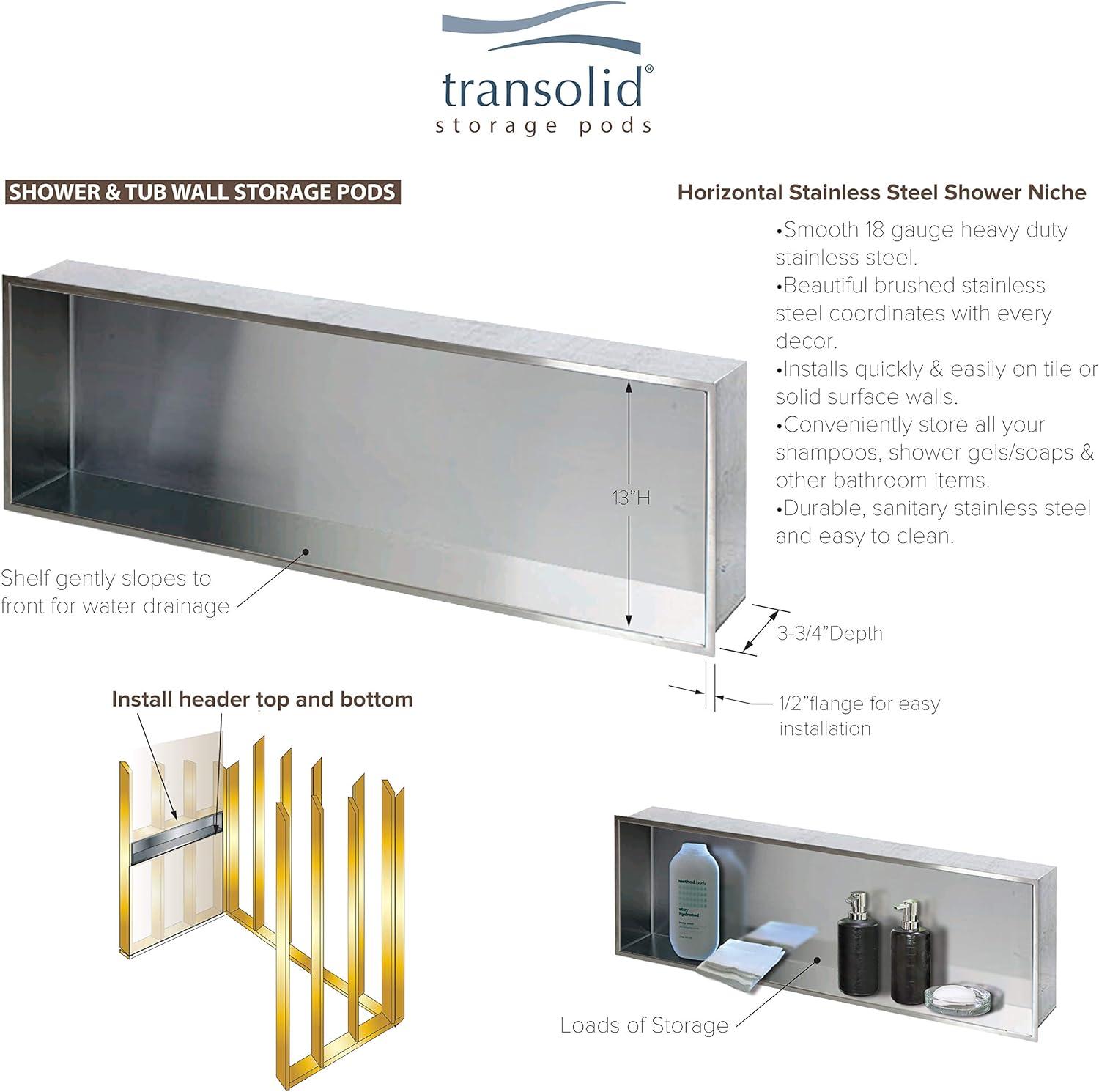 Adhesive Stainless Steel Shower Caddy