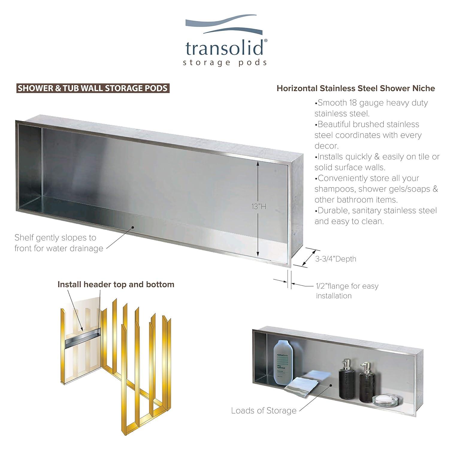 Adhesive Stainless Steel Shower Caddy