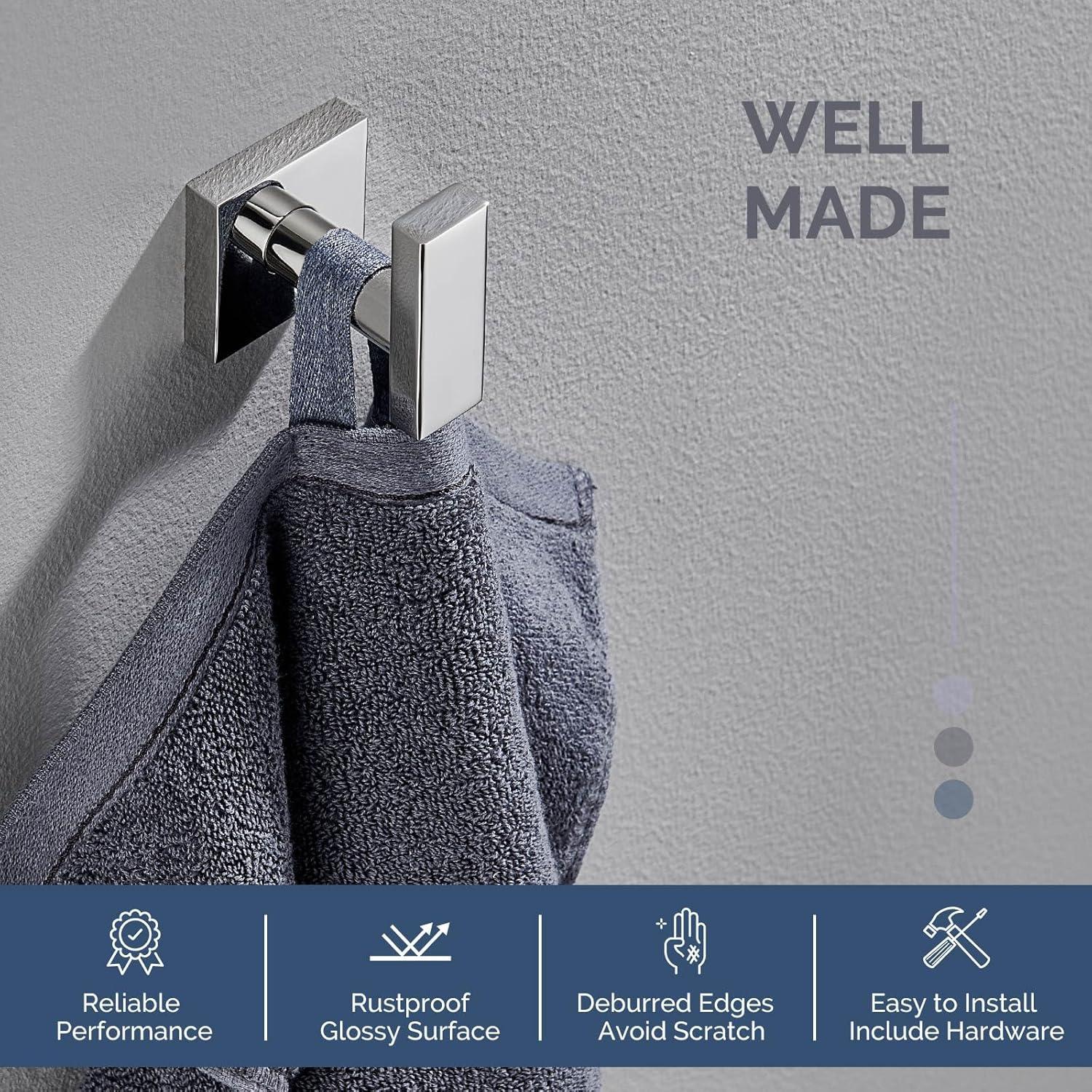 Single Stainless Steel Wall Mounted Towel Hook