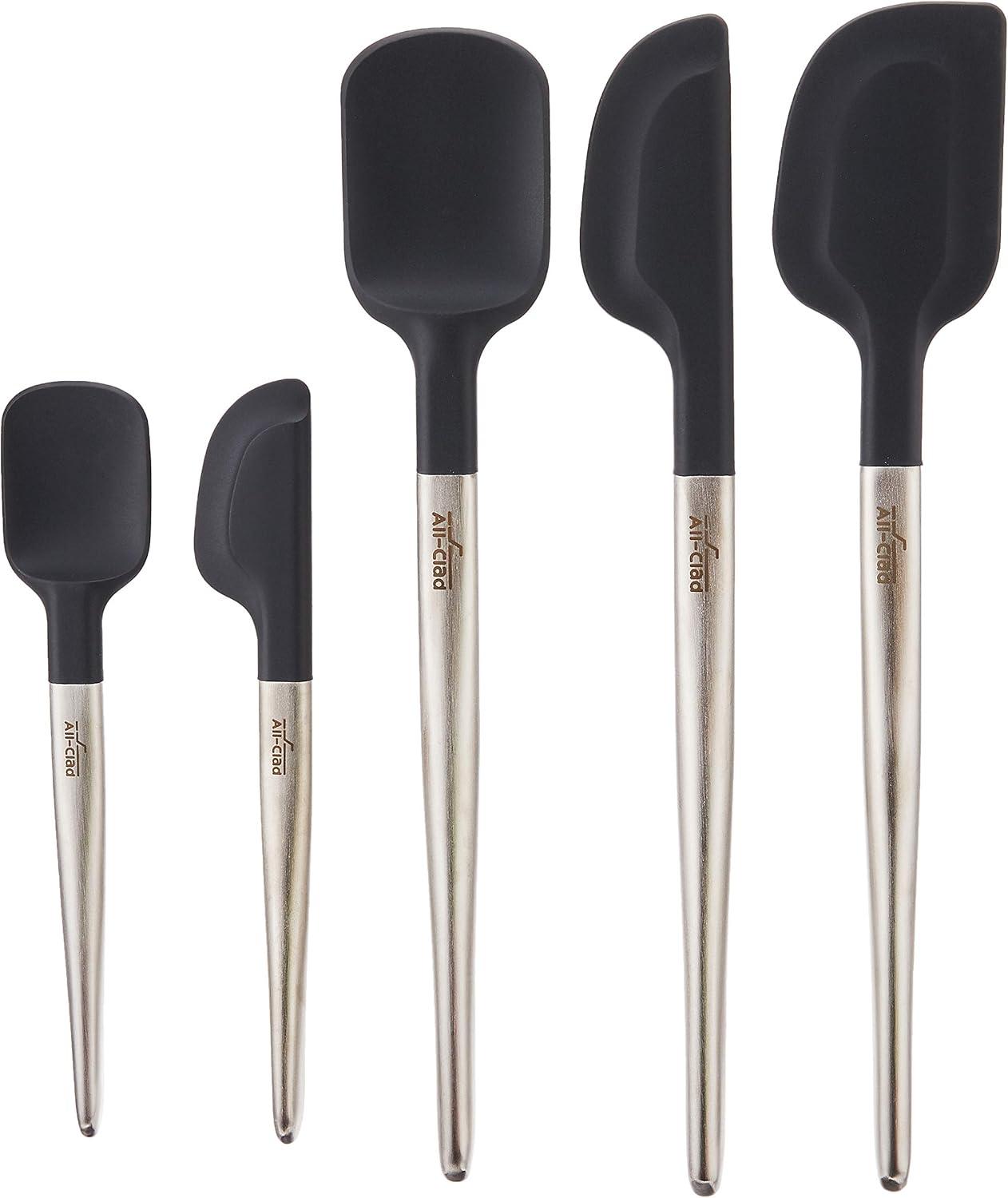 All-Clad 5-Piece Black Silicone and Stainless Steel Kitchen Tool Set