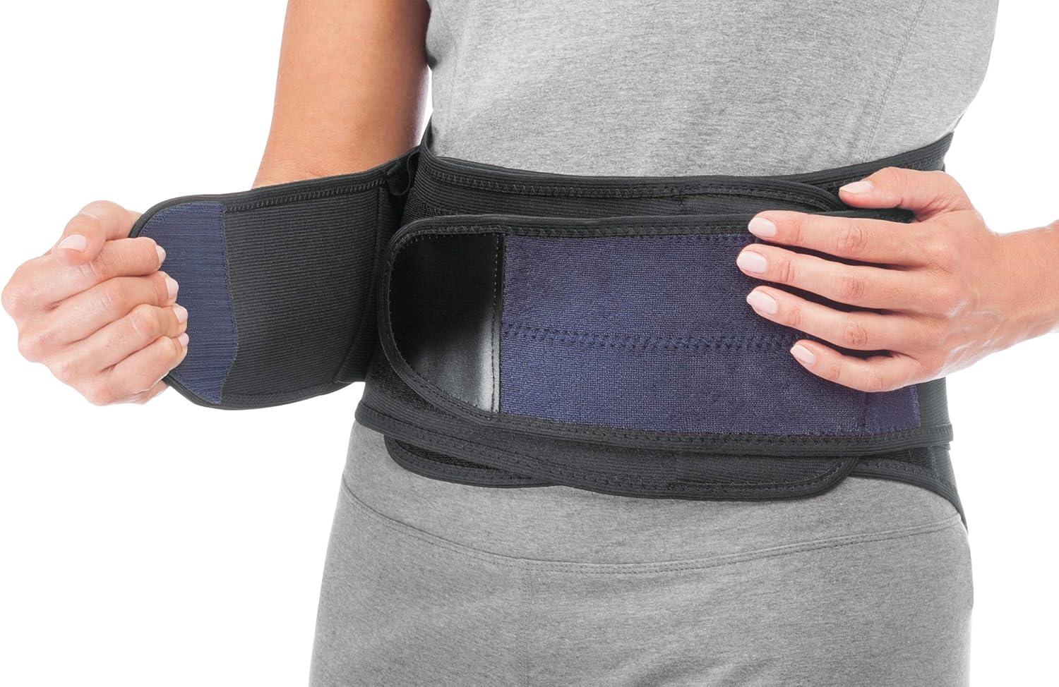 MUELLER Sports Medicine Adjustable Lumbar Back Brace with Removable Pad, Back Pain Relief Support for Men and Women, Ideal for Upper and Lower Back Pain, Sciatica, Scoliosis, Black