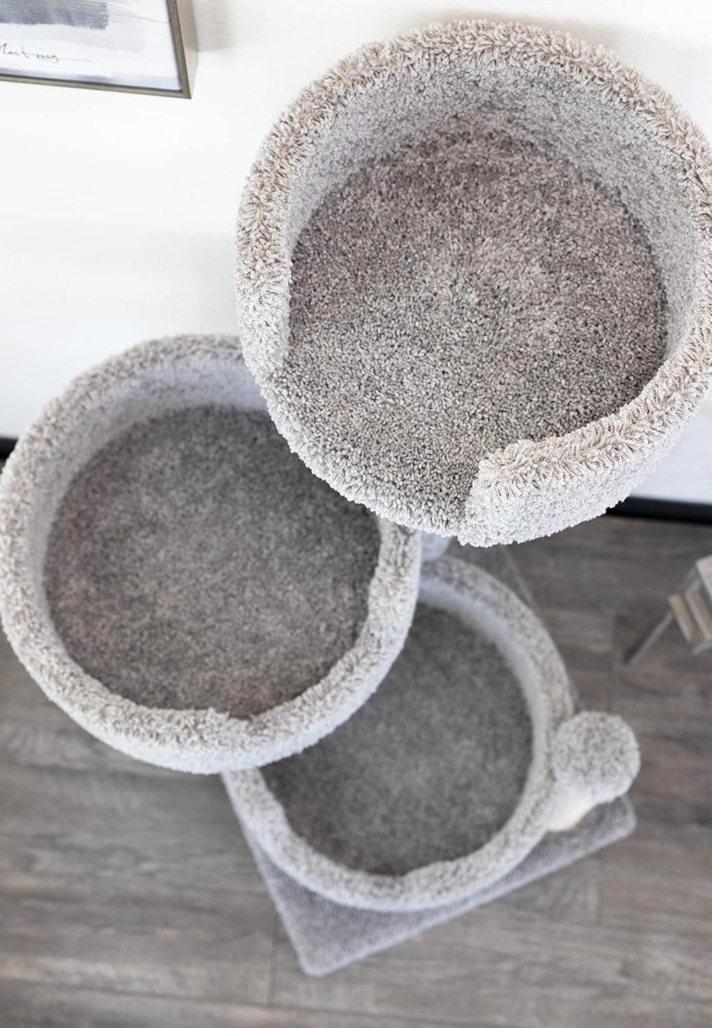 Gray Carpet and Sisal 4-Level Cat Tree