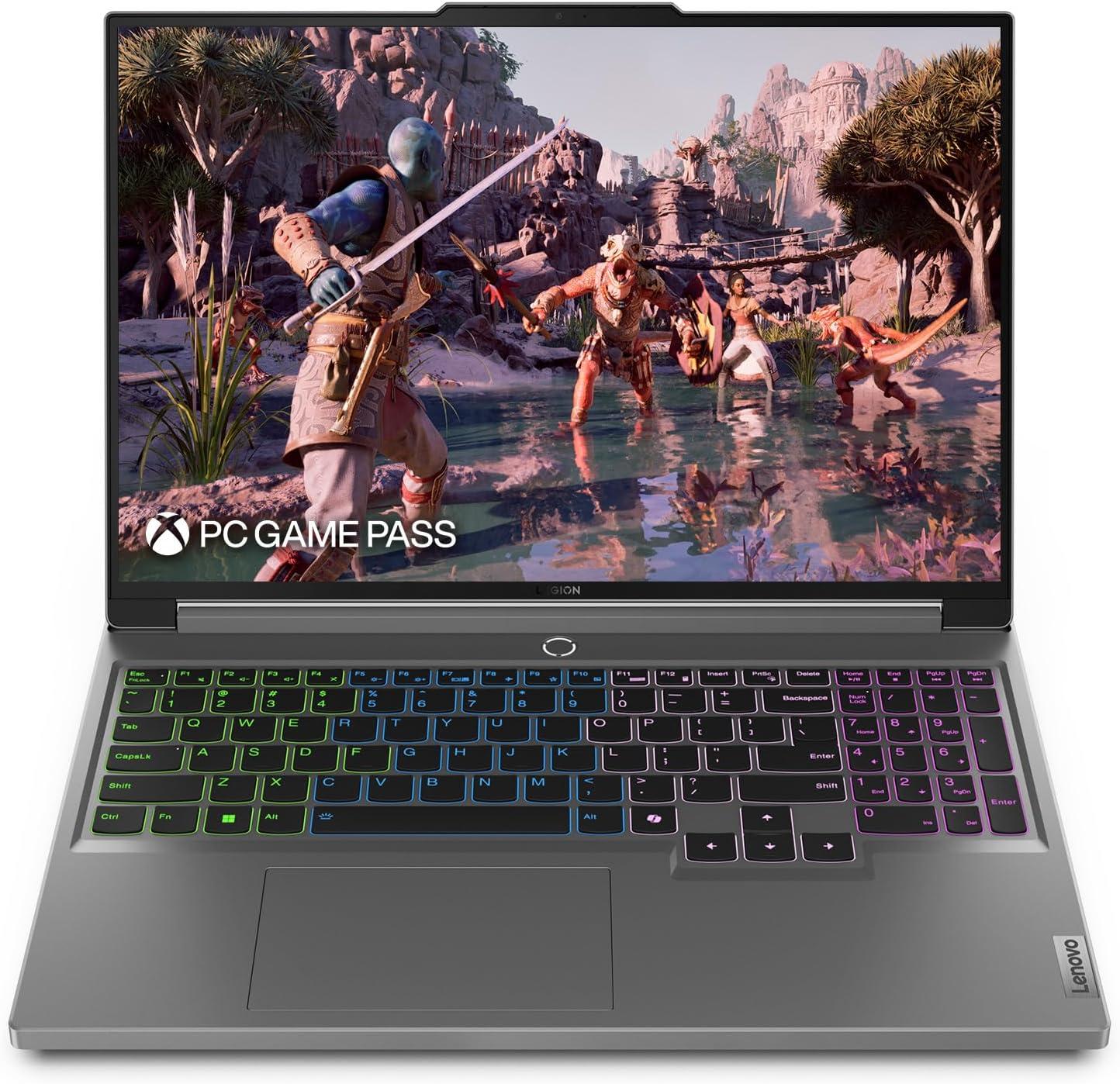 Lenovo Legion 5 16IRX9 16" Laptop, Intel Core i7-14650HX, 32GB RAM, 512GB SSD, NVIDIA GeForce RTX 4070, Windows 11 Home, Luna Grey, 83DG00BDUS