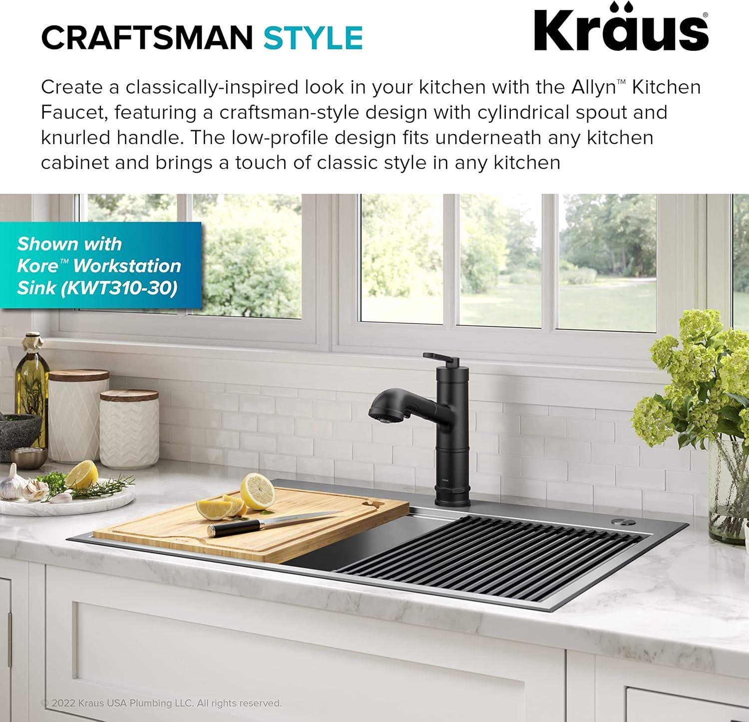 Allyn Pull-Out Single Handle Kitchen Faucet