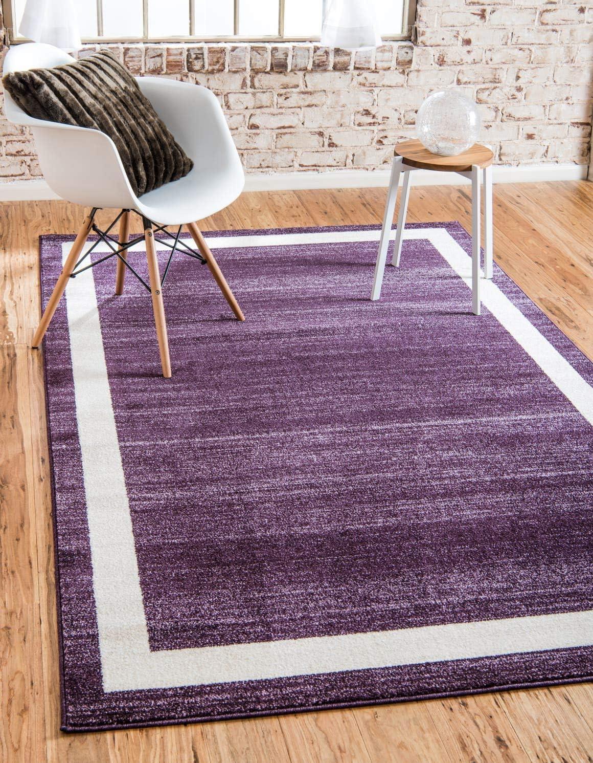 Unique Loom Del Mar Collection Area Rug - Maria (2' 2" x 3' 1" Rectangle Violet/Ivory)