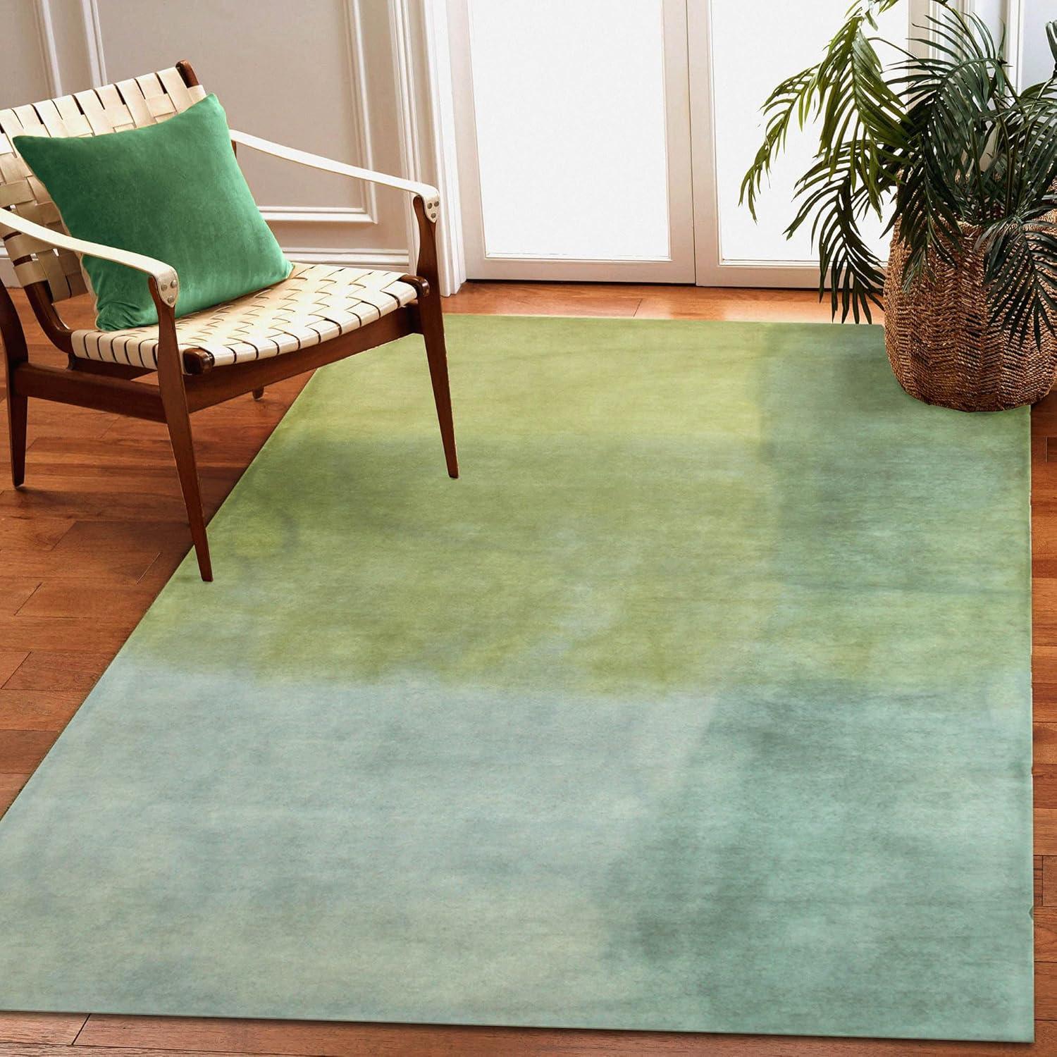 Liora Manne Piazza Watercolors Indoor Rug Sea Breeze 3'6" x 5'6"