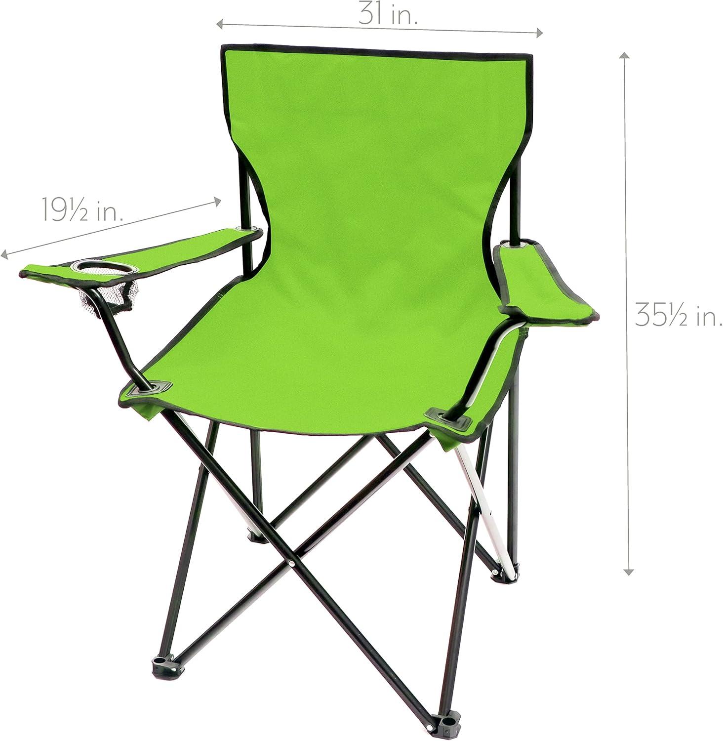 Trademark Innovations Portable Folding Camping Outdoor Beach Chair (Lime)