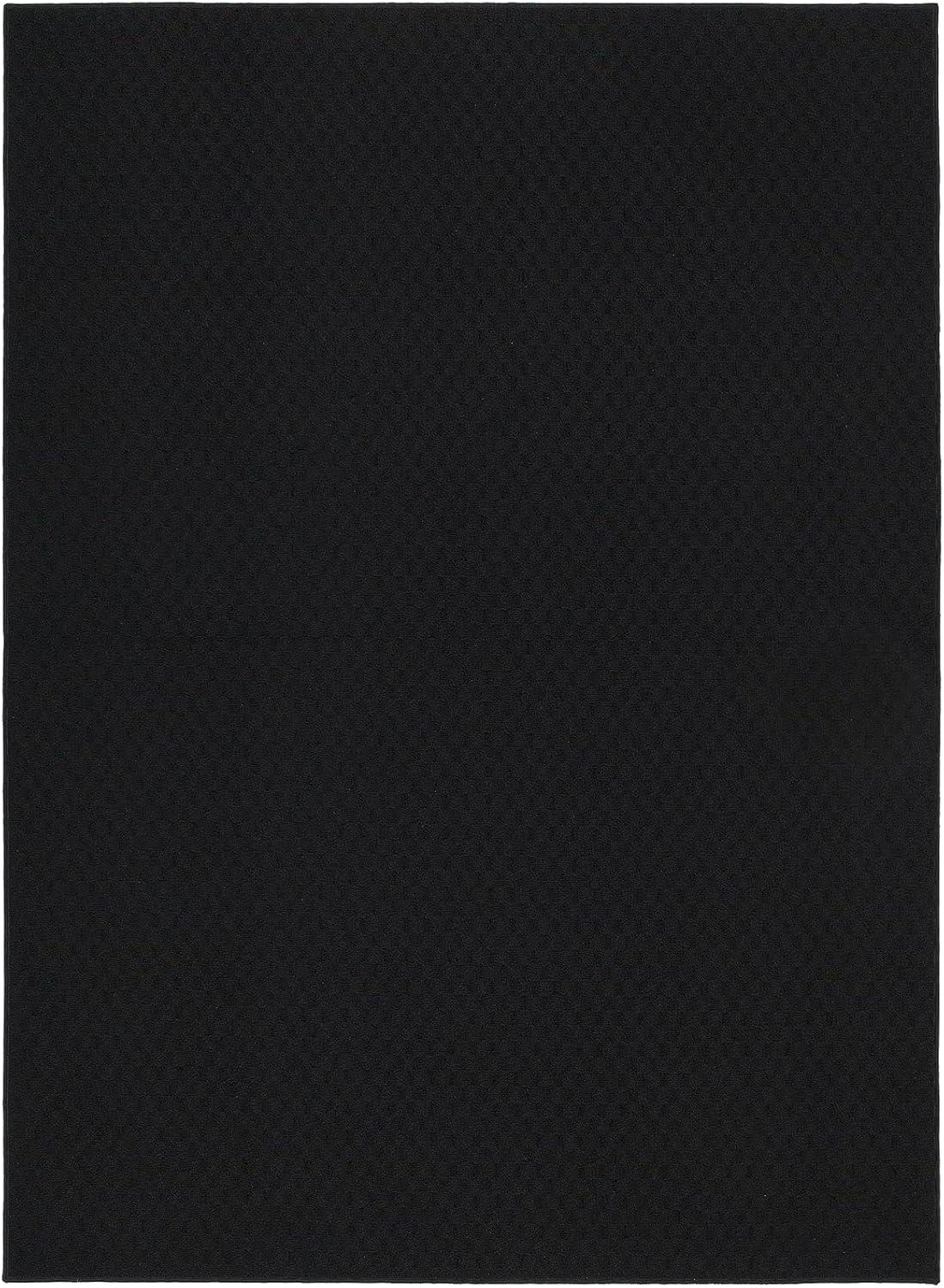 Garland Rug Town Square Polypropylene Black Indoor Area Rug, 4' x 6'