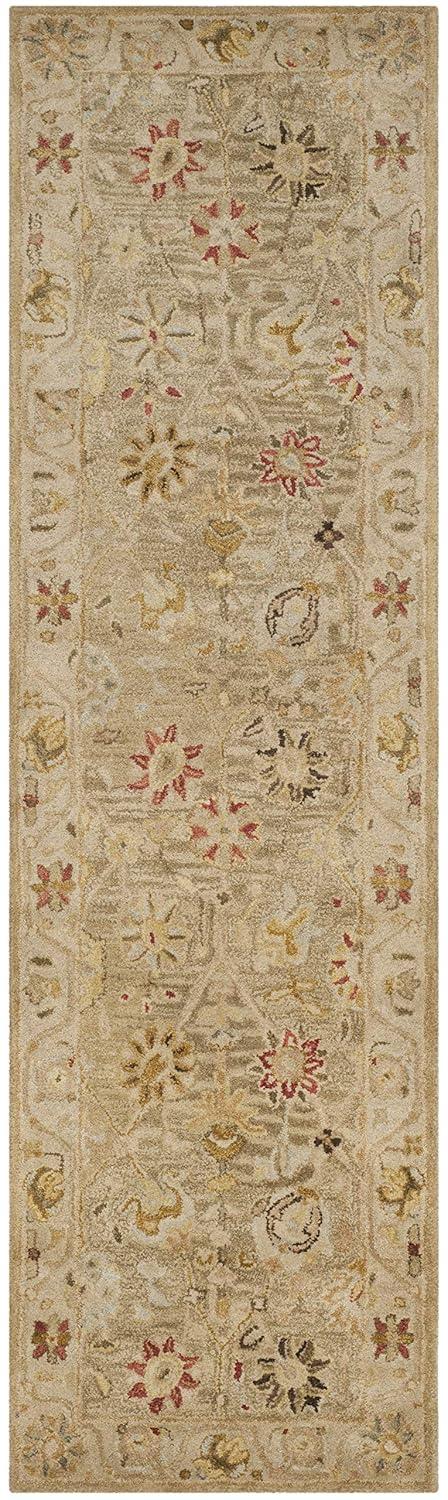 Antiquity AT859 Hand Tufted Indoor Runner Rug - Taupe/Beige - 2'3"x10' - Safavieh