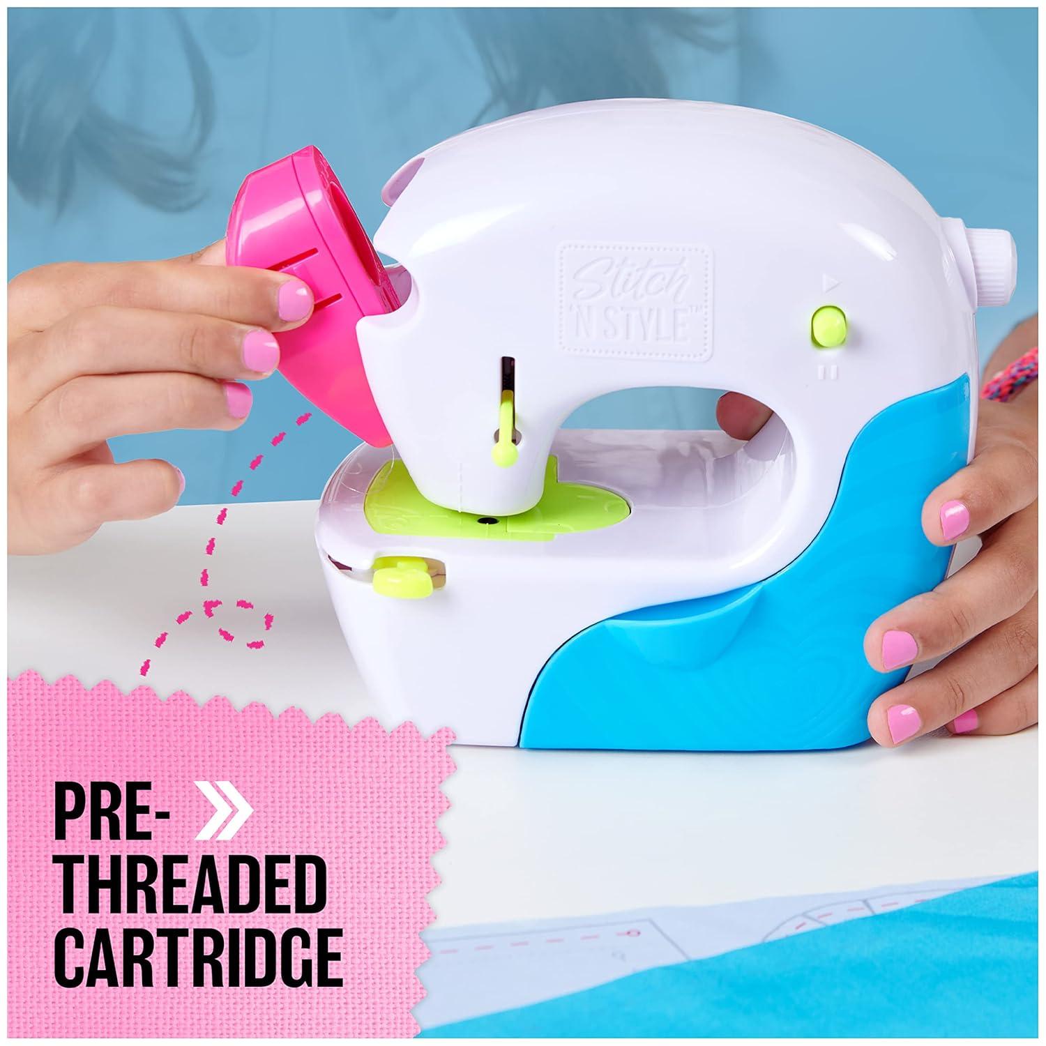 Cool Maker, Exclusive Neon Stitch ‘N Style Fashion Studio, Sews 8 Stylish Projects, Pre-Threaded Sewing Machine Toy, Arts & Crafts Kids Toys for Girls