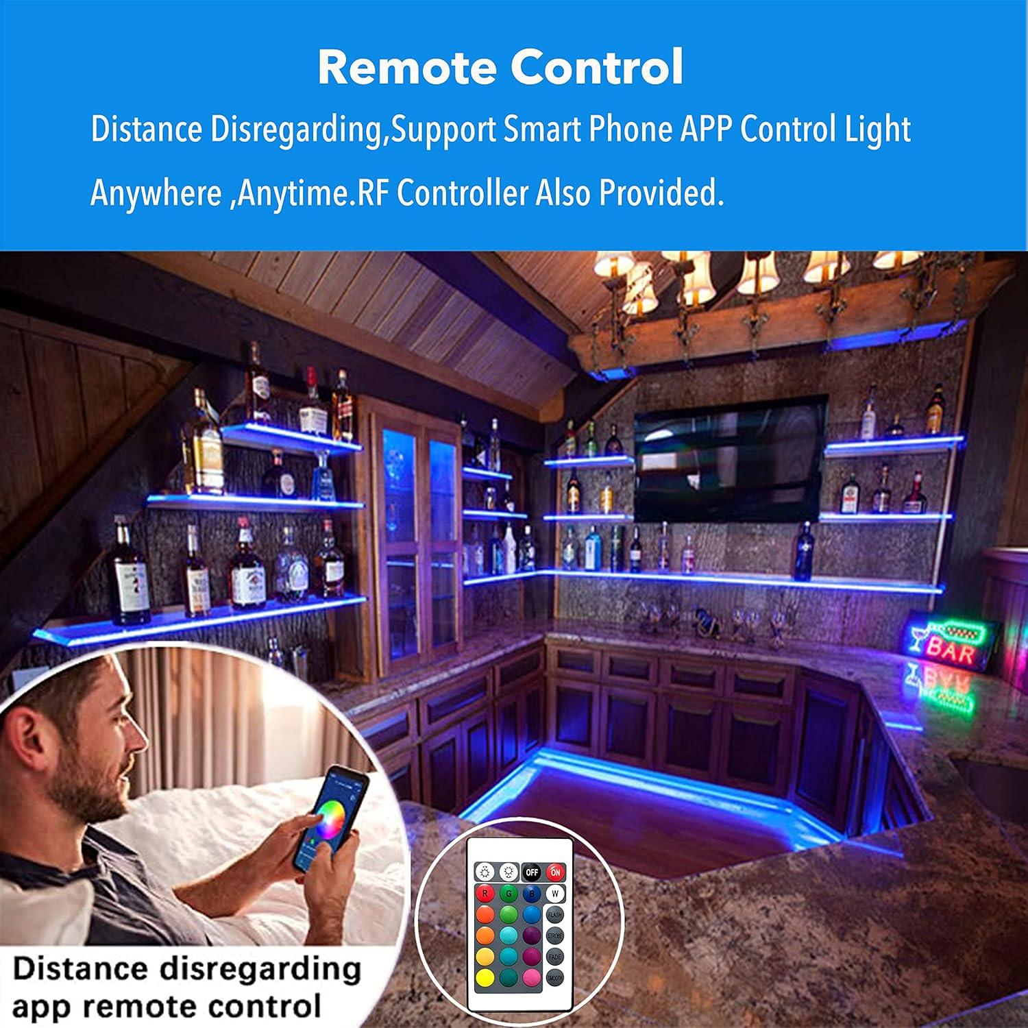 Smart Under Cabinet Lighting Multi Colors LED Strip Lights,Works with Alexa,Google,APP,Music Sync Light Strips for Under Bed,Gaming Room Decor,Kitchen,TV Monitor Backlight,Display Case Wall Light,3PCS