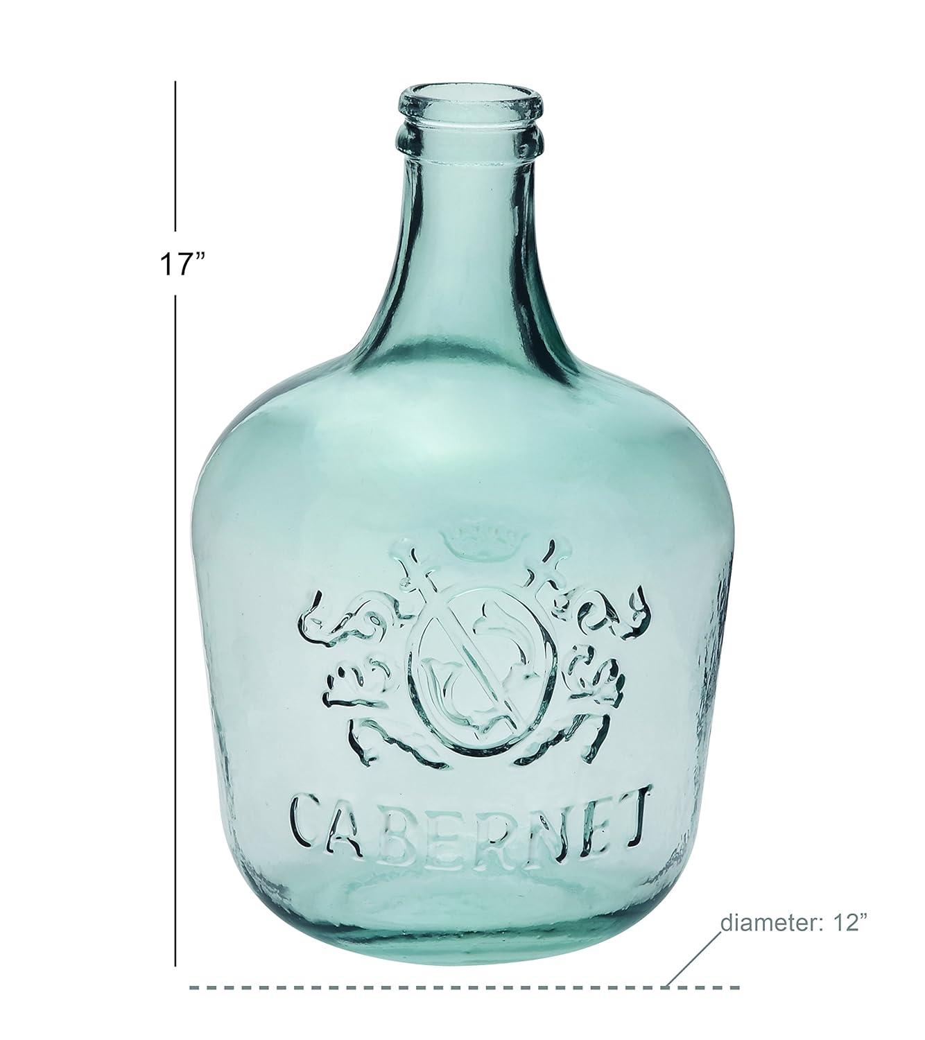 Contemporary Glass Jug Vase (17") - Olivia & May