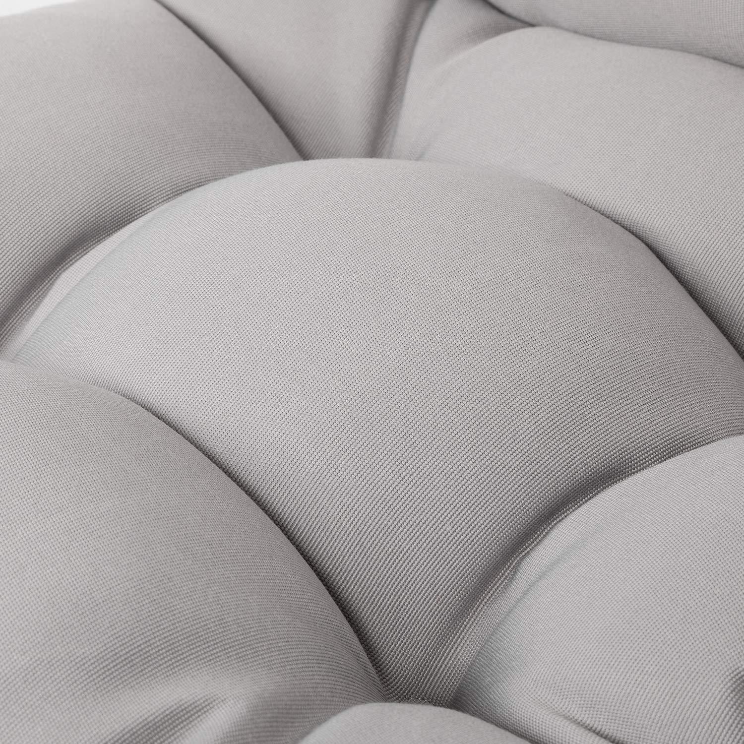 Outdoor Cushions Dinning Chair Cushions with back Wicker Tufted Pillow for Patio Furniture in Gray