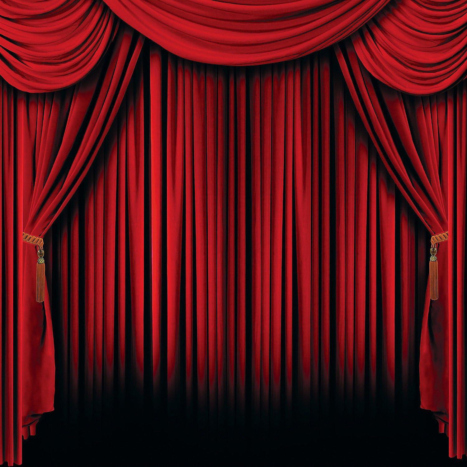 Red Plastic Curtain Backdrop Banner for Parties