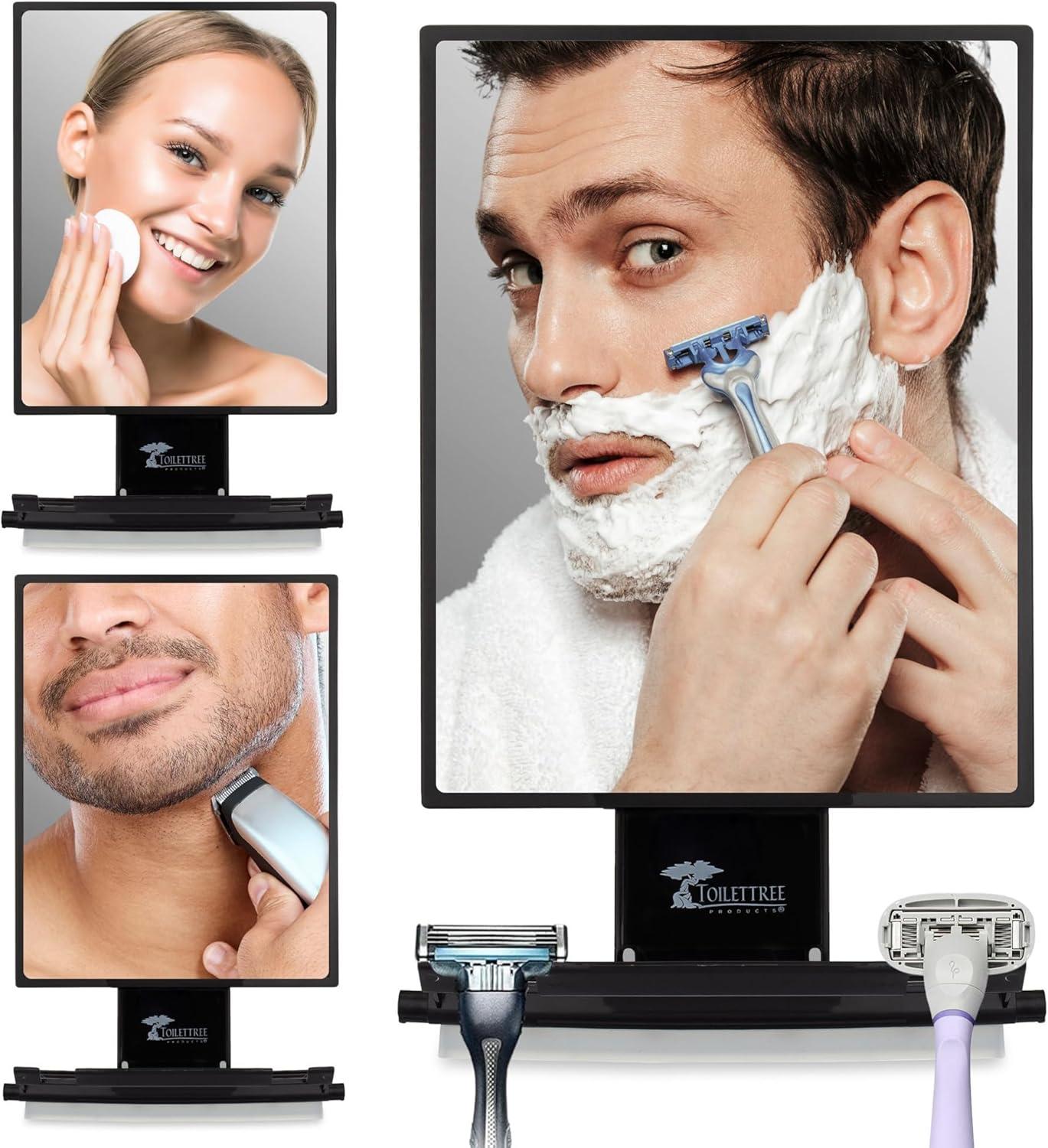 360° Rotatable Fogless Shower Shaving Mirror with Shatterproof Design