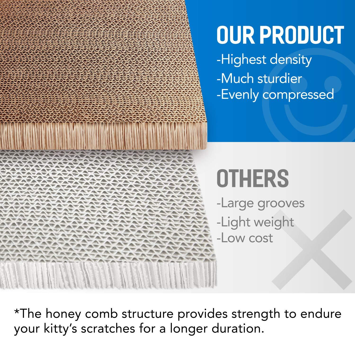 FluffyDream Cat Condo Scratcher Post Cardboard, Sailboat Shape Cat Scratching Lounge Bed