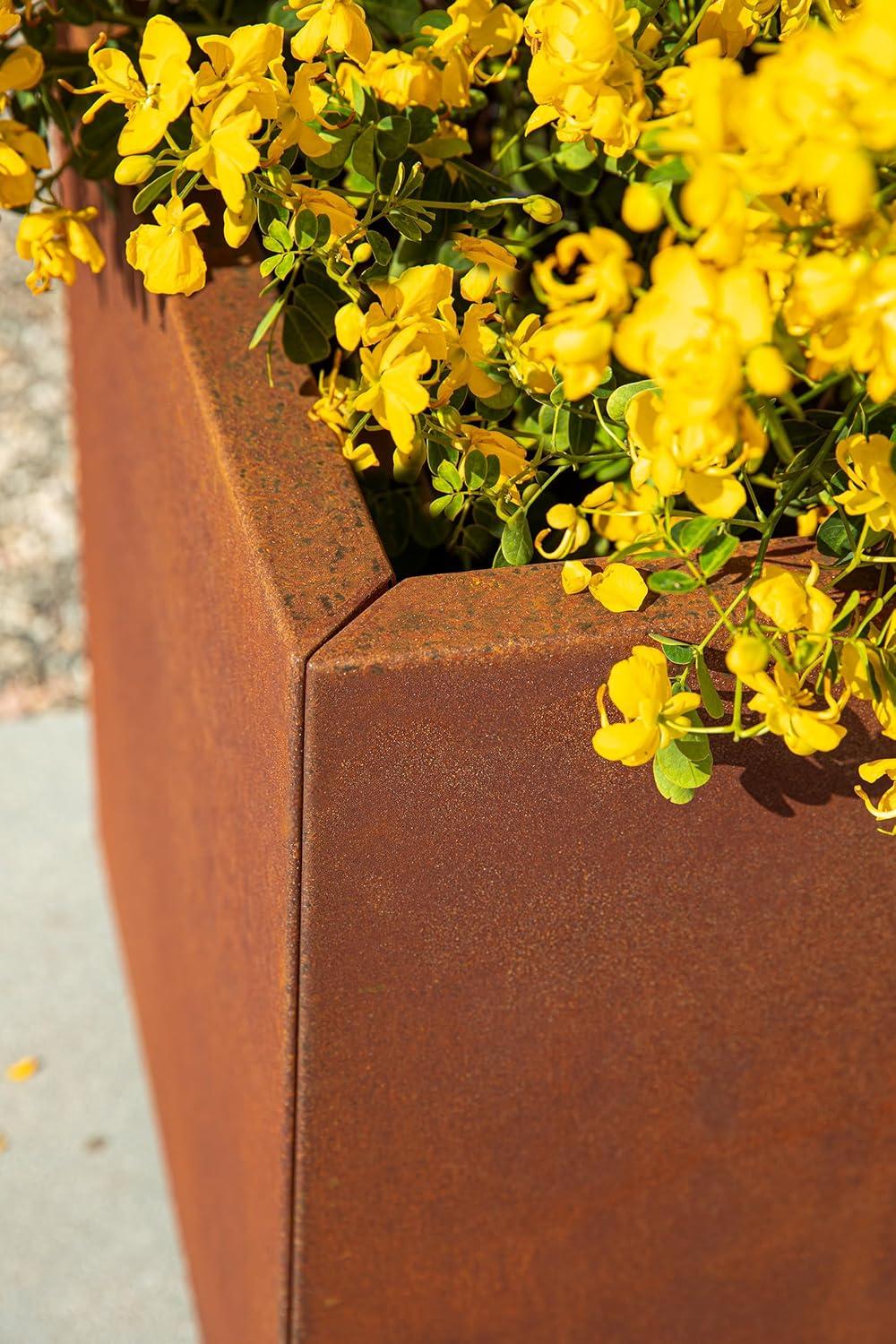 Corten Steel Series Cube Planter Box