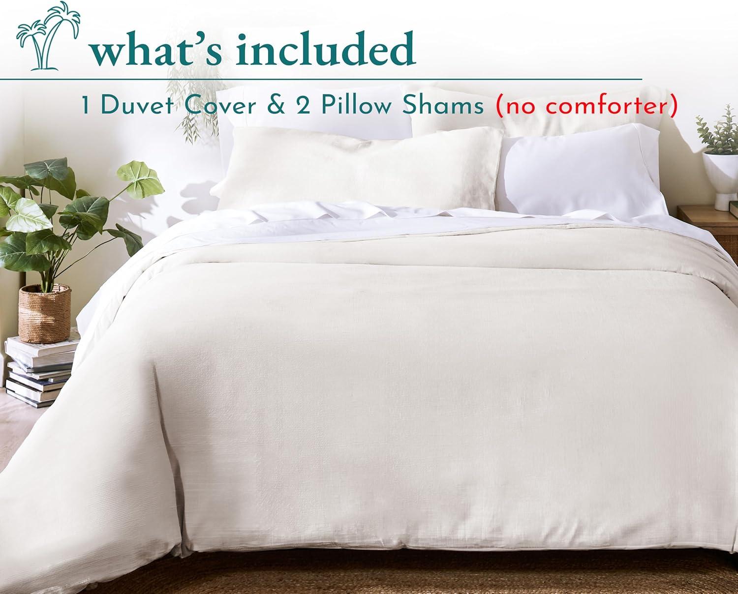 Duvet Cover Set 400 Thread Count 100% Cotton Sateen - Button Closure, Corner Ties by California Design Den