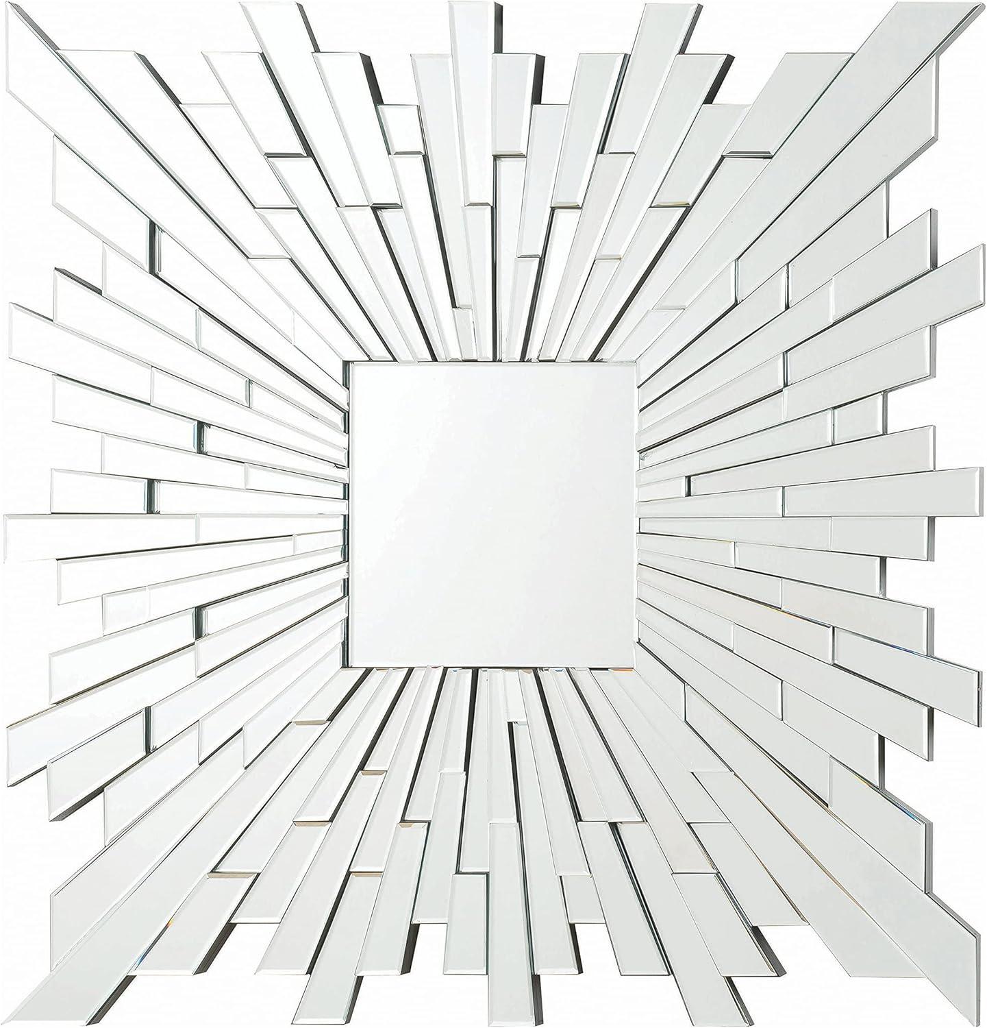 Coaster Brantley 40 x 40 Inch Square Sunburst Wall Mirror Silver