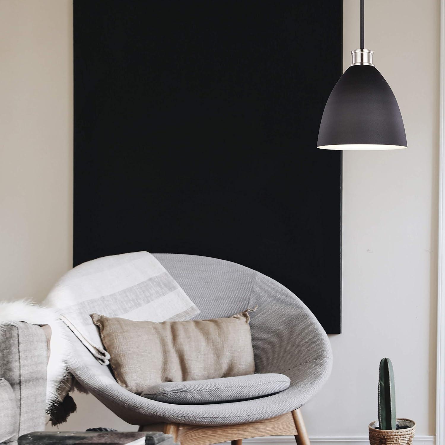 Varus Brushed Nickel 10.5" Steel Indoor/Outdoor Pendant Light