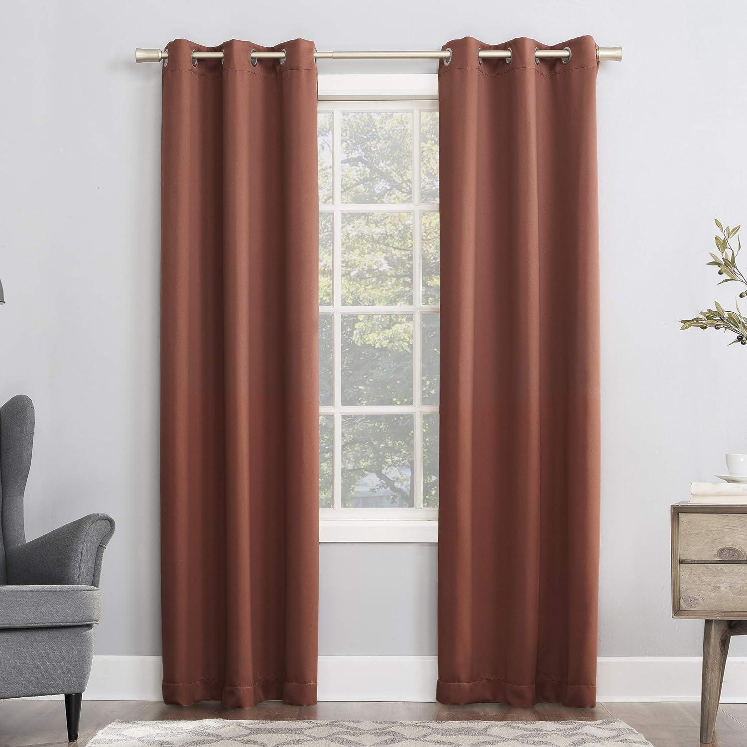 Sun Zero Blackout Kenneth Energy Saving Grommet Curtain Panel