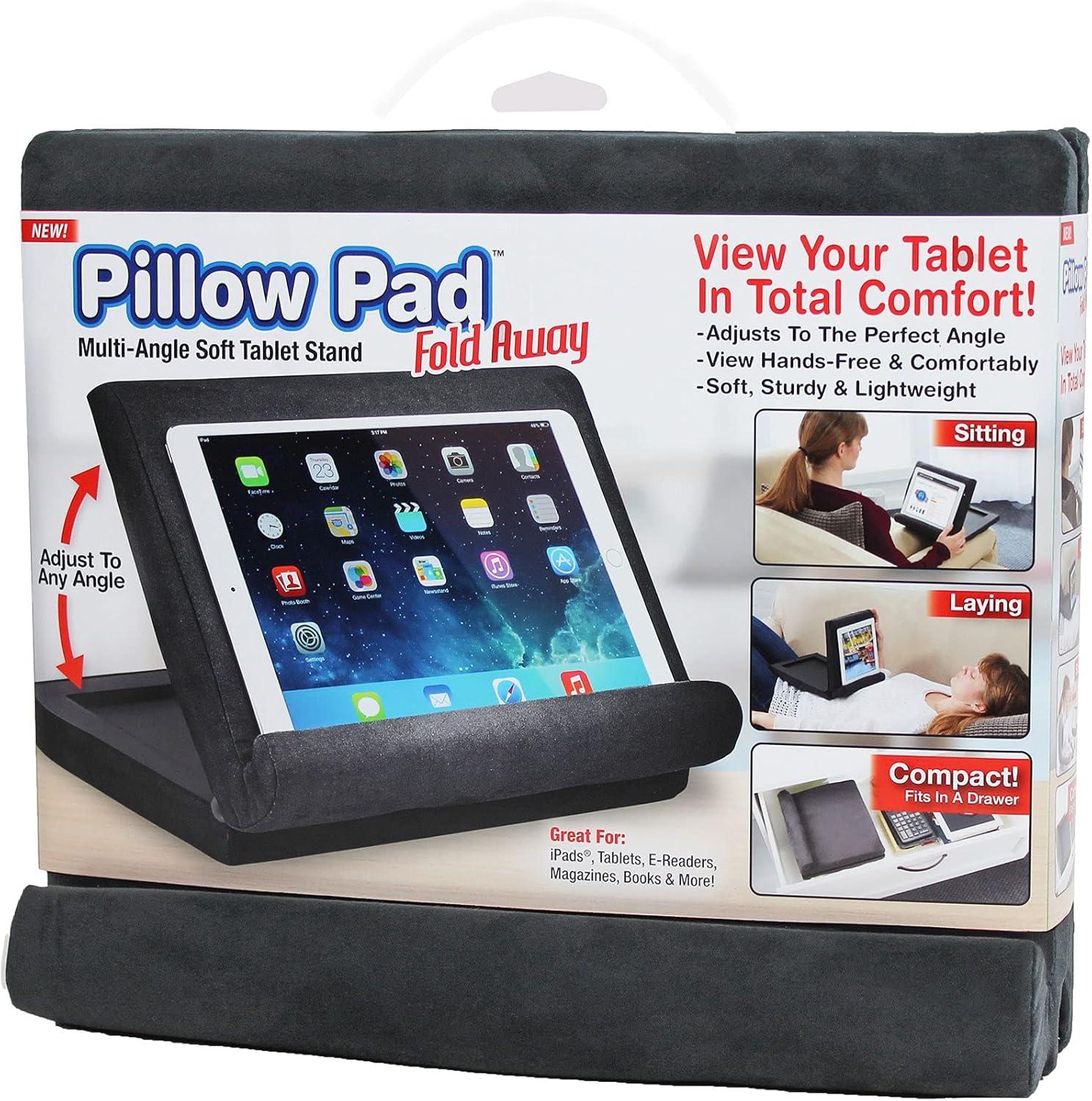 Pillow Pad Fold Away Soft Tablet Stand, For iPads Books & More