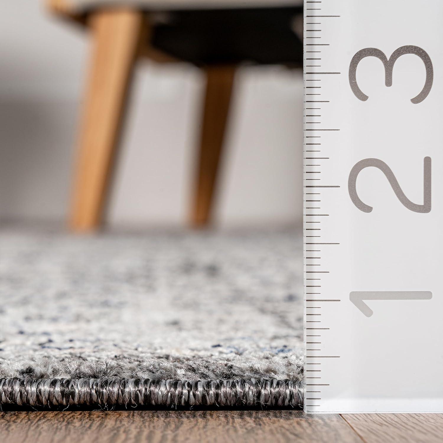 Nuloom Doris Geometric 9x12 Indoor Area Rug for Living Room Bedroom Dining Room Kitchen, Grey/Ivory