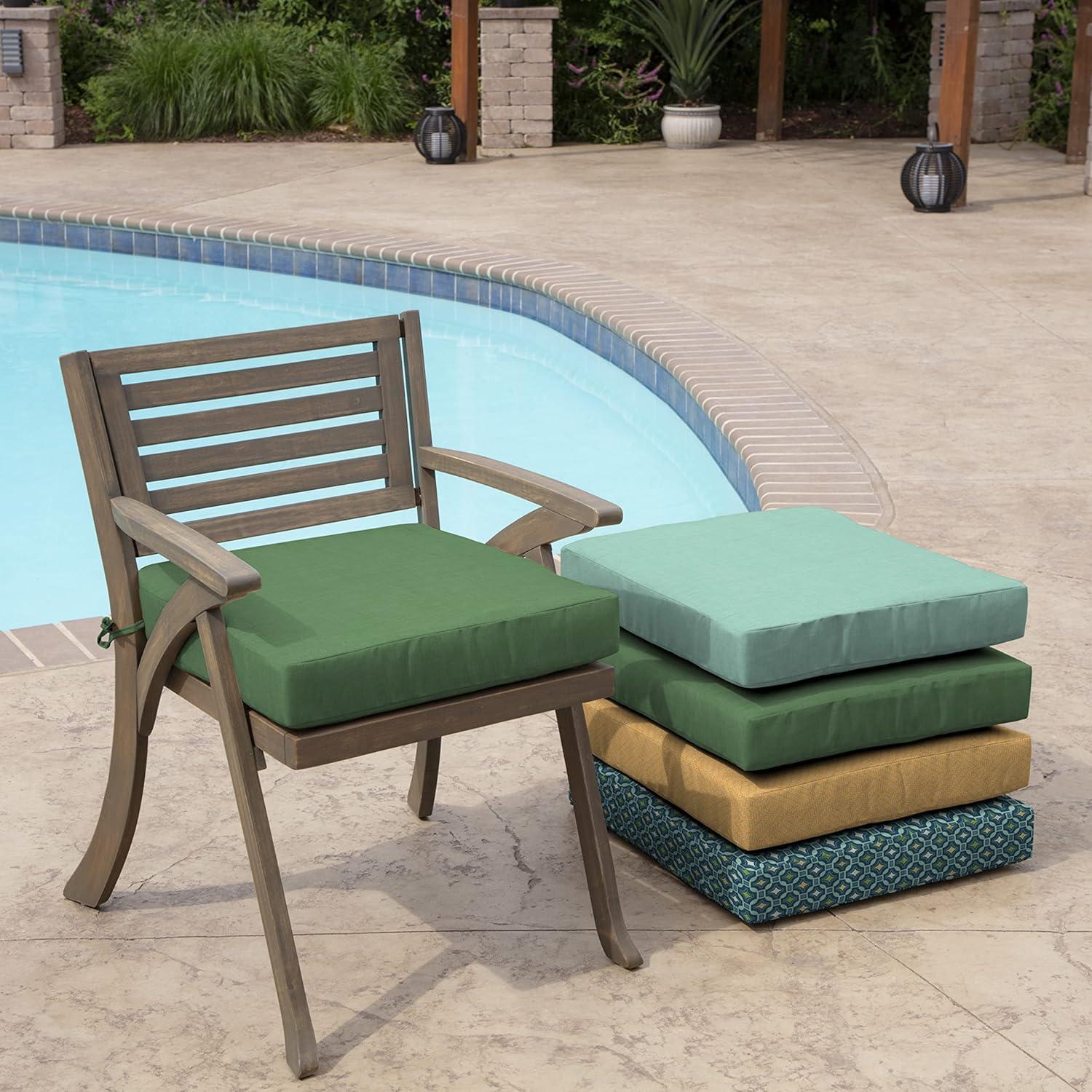 Arden Selections Outdoor Seat Cushion 19 x 19, Moss Green Leala