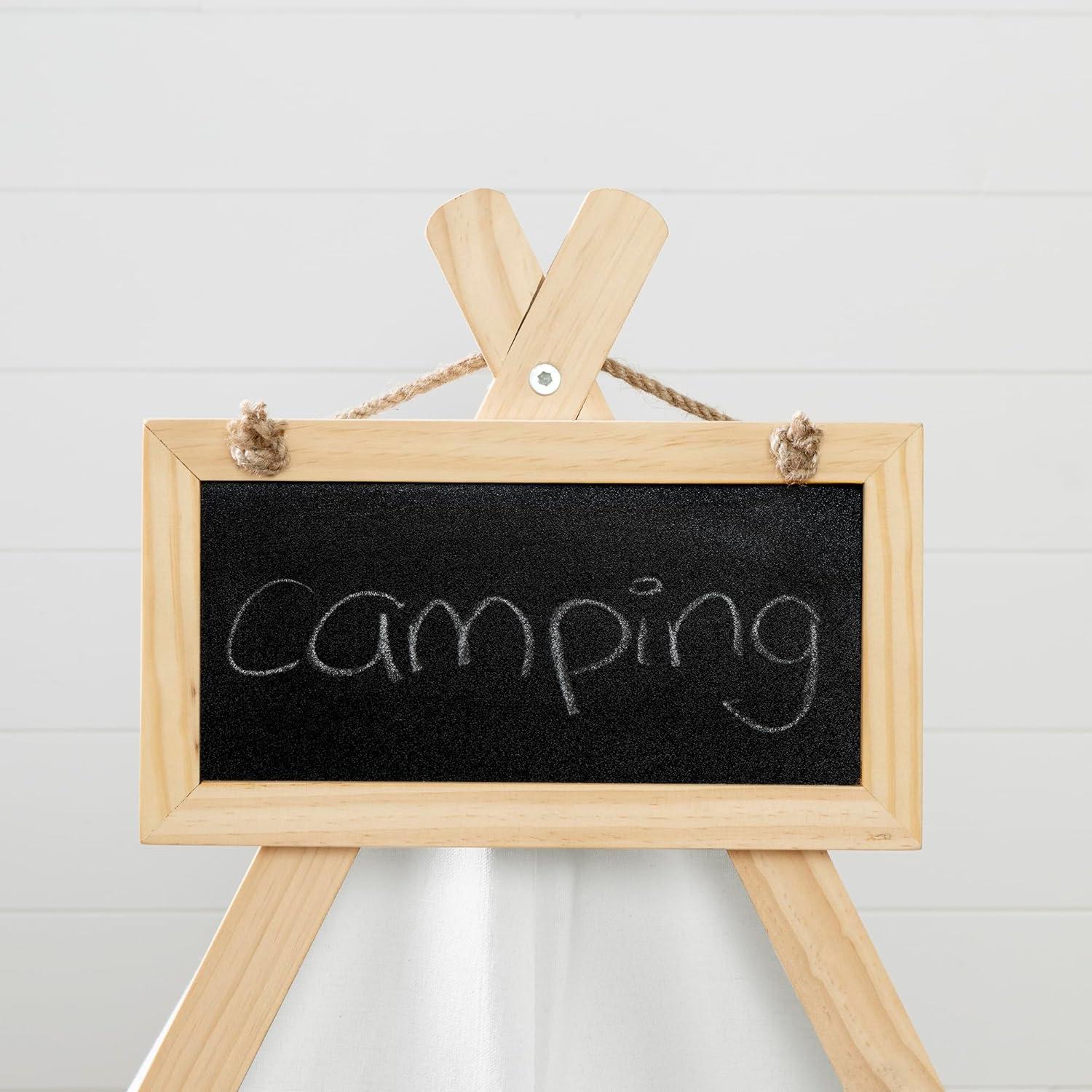 Sweedi Kids' Play Tent with Chalkboard in Organic Cotton and Pine