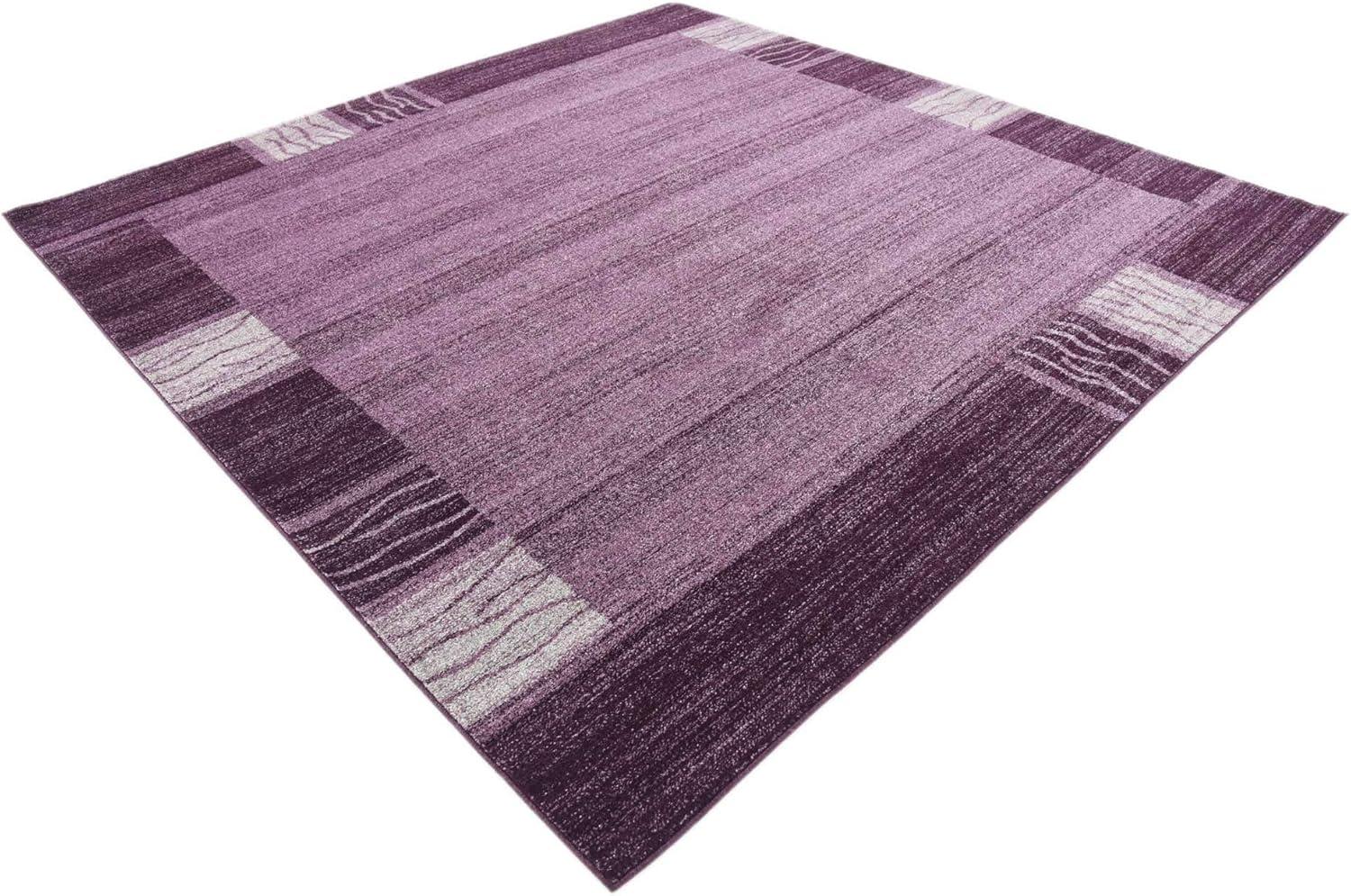 Unique Loom Del Mar Collection Area Rug - Sarah (7' 10" Square, Violet/ Purple)