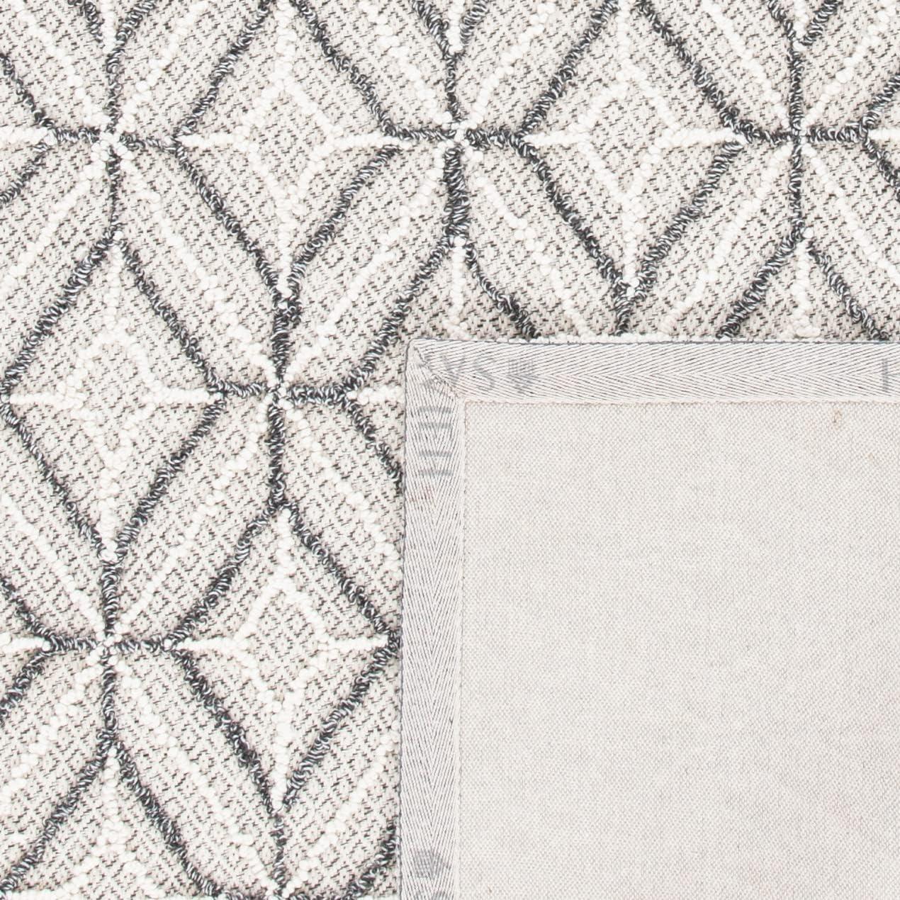 Trace TRC212 Hand Tufted Area Rug - Grey/Black - 6'x6' - Safavieh.