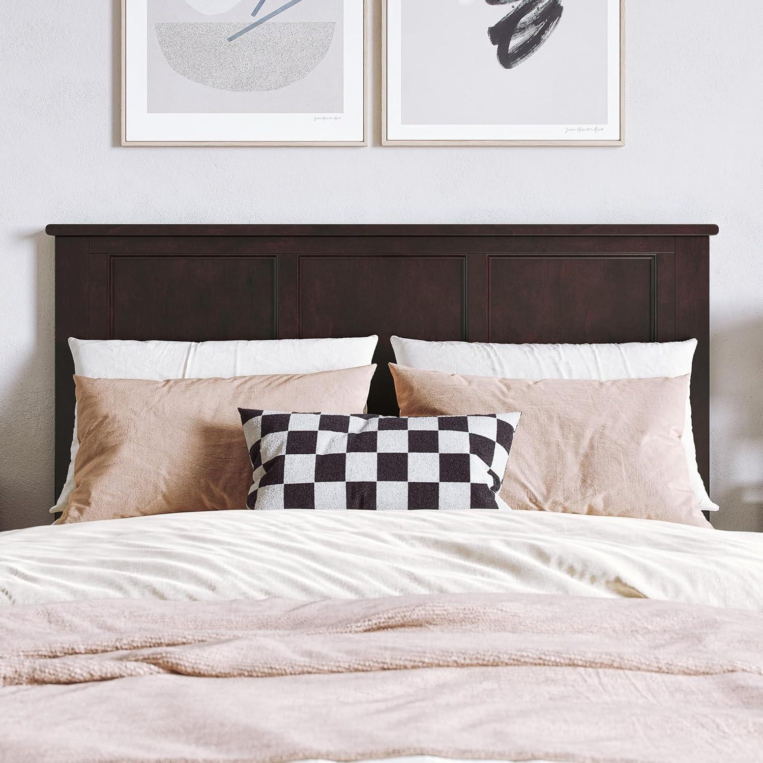 AFI Charlotte Full Solid Wood Low Profile Platform Bed, Espresso