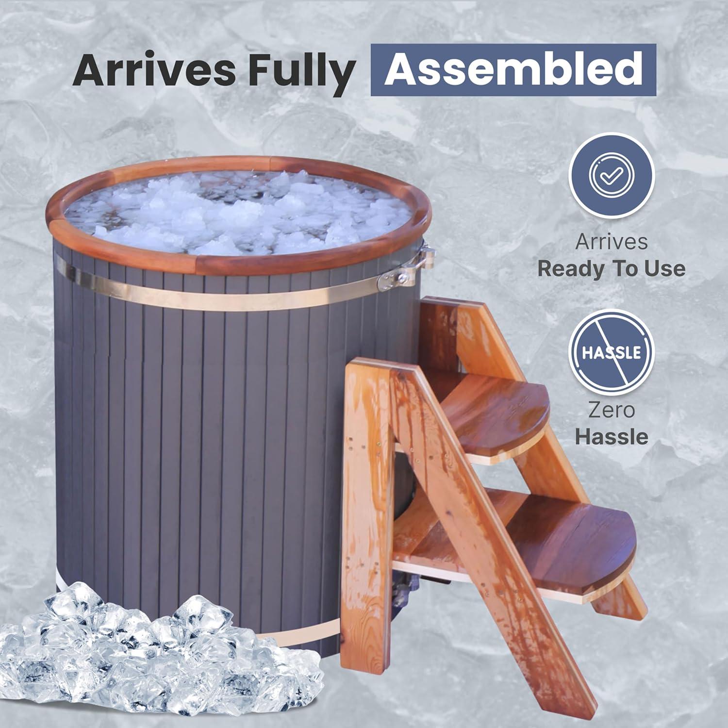 ALEKO ALEKO Ice Bath Frost Cold Pod Plunge Tub | 118 Gallon Water Treatment Capacity | 37.5” x 32.25”