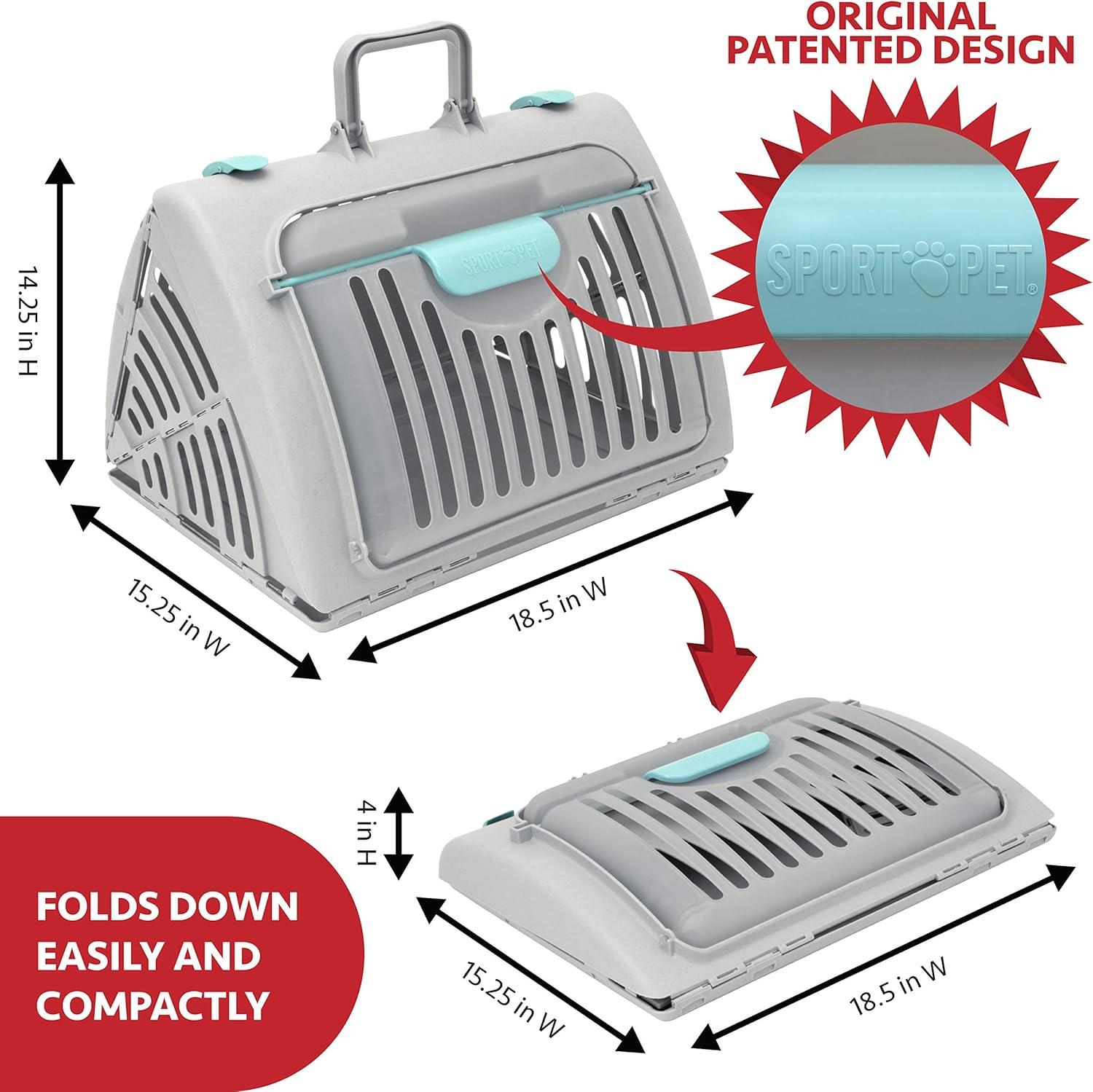 Plastic Collapsible Pet Carrier with 1 Door