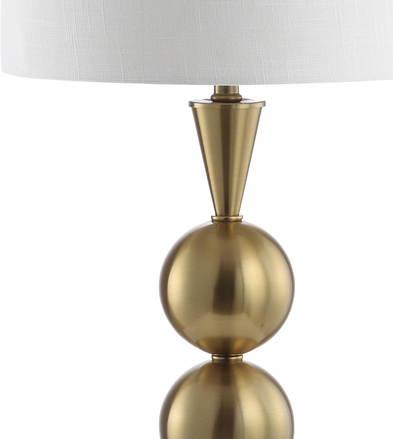 Mackenzie 33" Gold Metal Table Lamp with White Shade