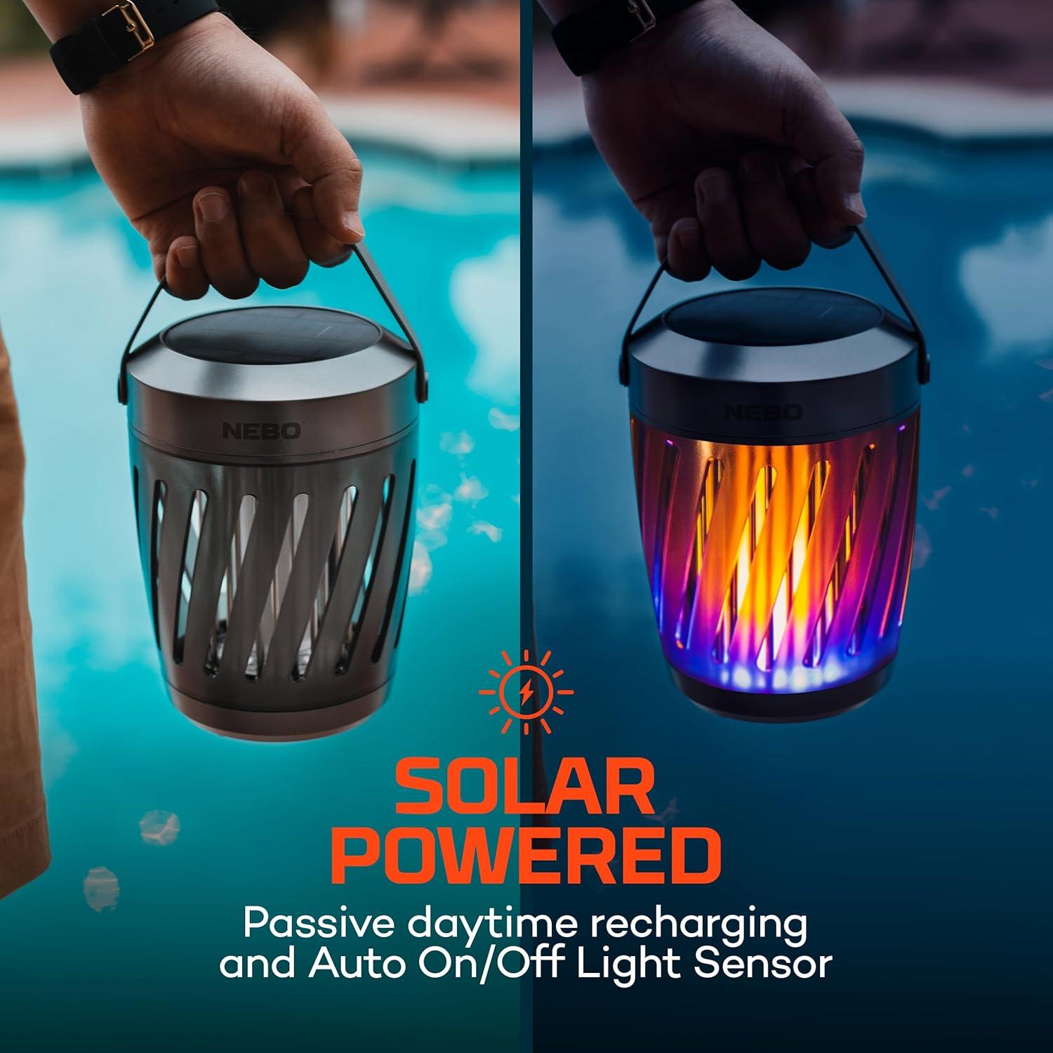 Nebo 3.7V Lithium-Ion Battery Led Solar Torch Zapper And Lantern