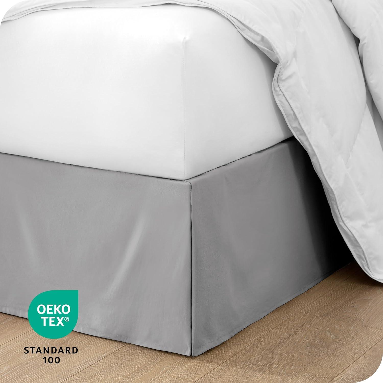 Tailored 15" Pleated Bed Skirt by Bare Home