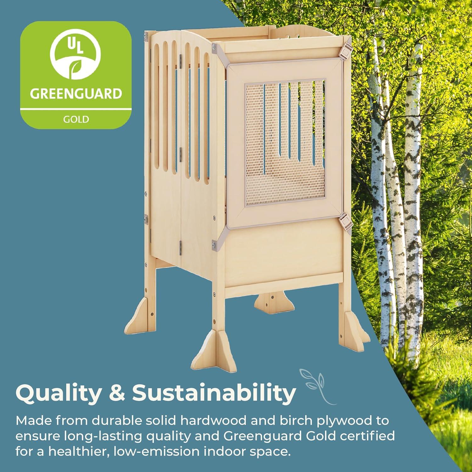 Guidecraft Contemporary Kitchen Helper Foldable Step Stool