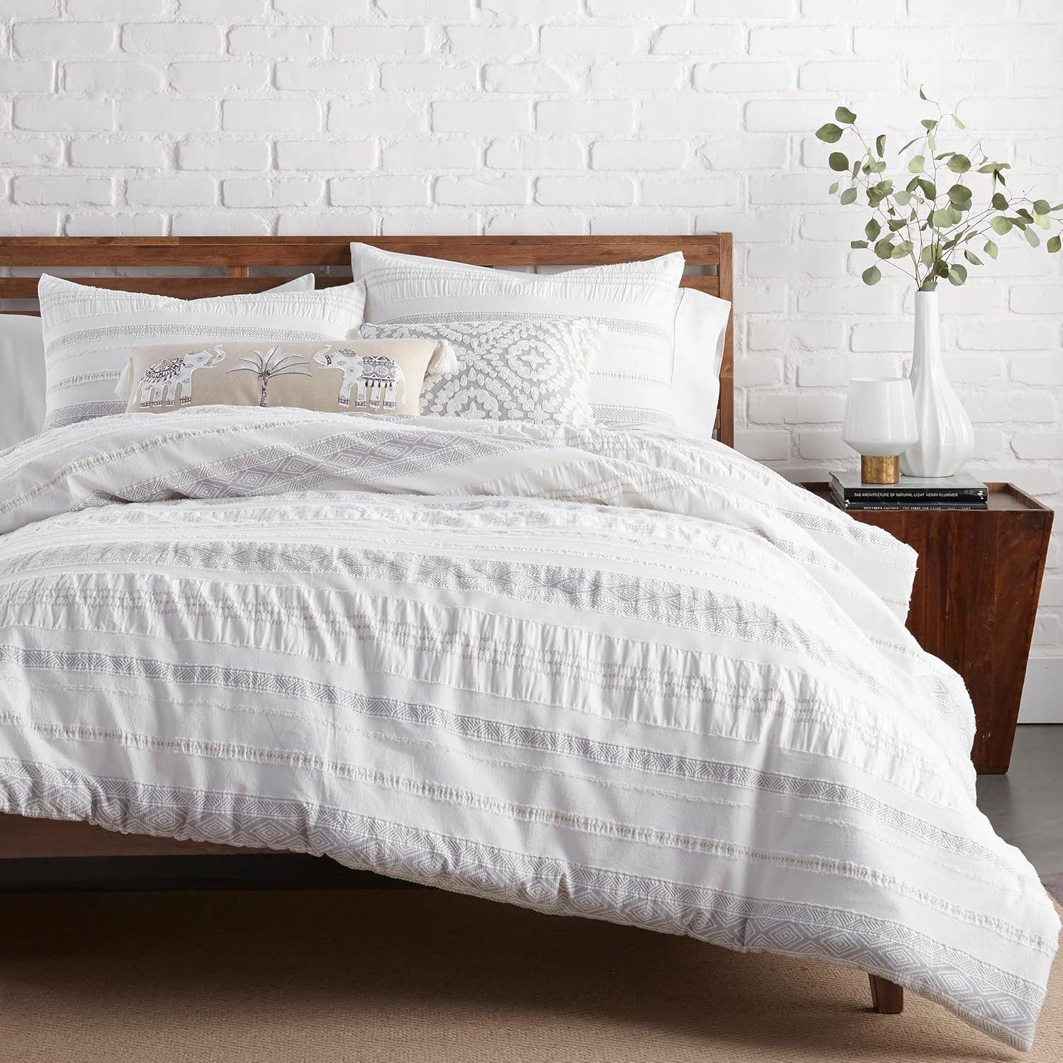 Pickford King/Cal King Comforter Set - Taupe, Grey & Cream - Levtex Home