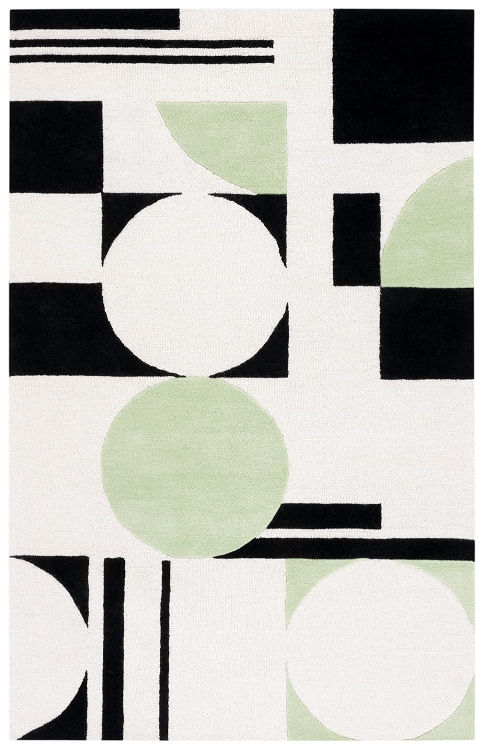 Rodeo Drive RD856 Hand Tufted Area Rug - Green/Black - 8'x10' - Safavieh.