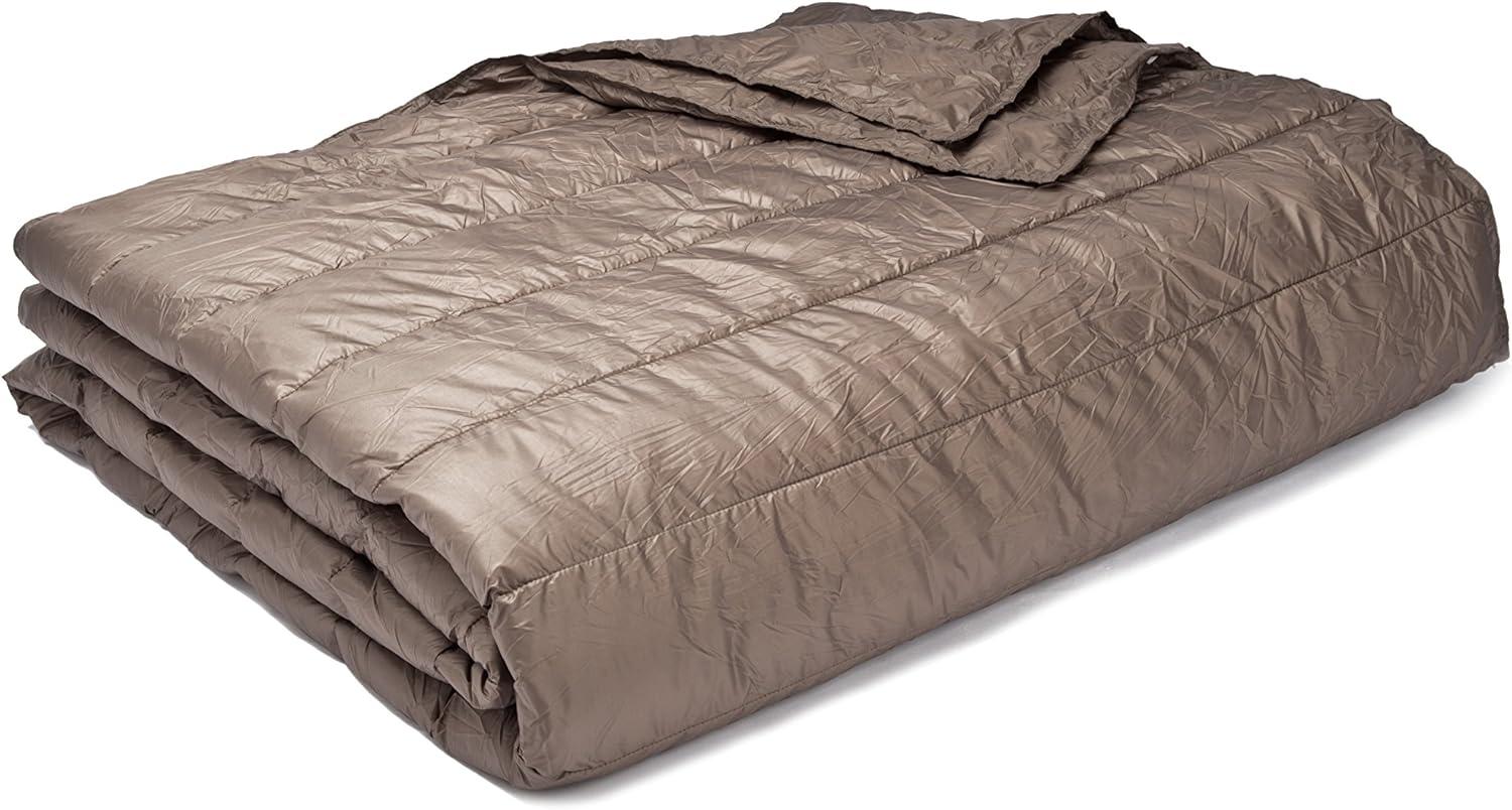 Compact Full/Queen Gray Polyester Outdoor Adventure Blanket