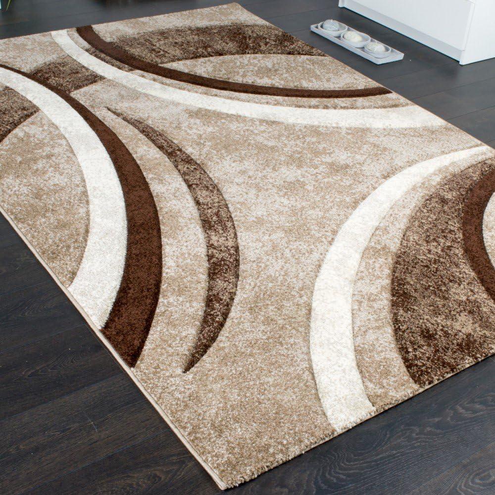 Brown Beige Cream Rectangular Abstract Area Rug