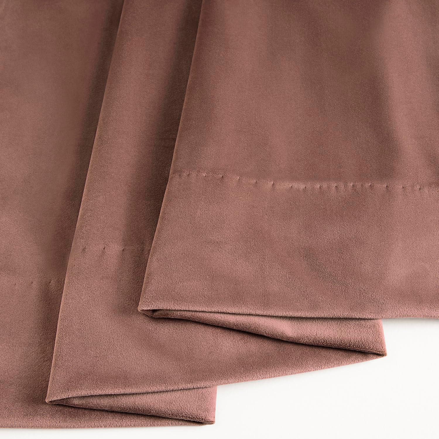 Wild Rose Velvet Rod Pocket Room Darkening Curtain - 50 in. W x 84 in. L Single Panel Window Velvet Curtain