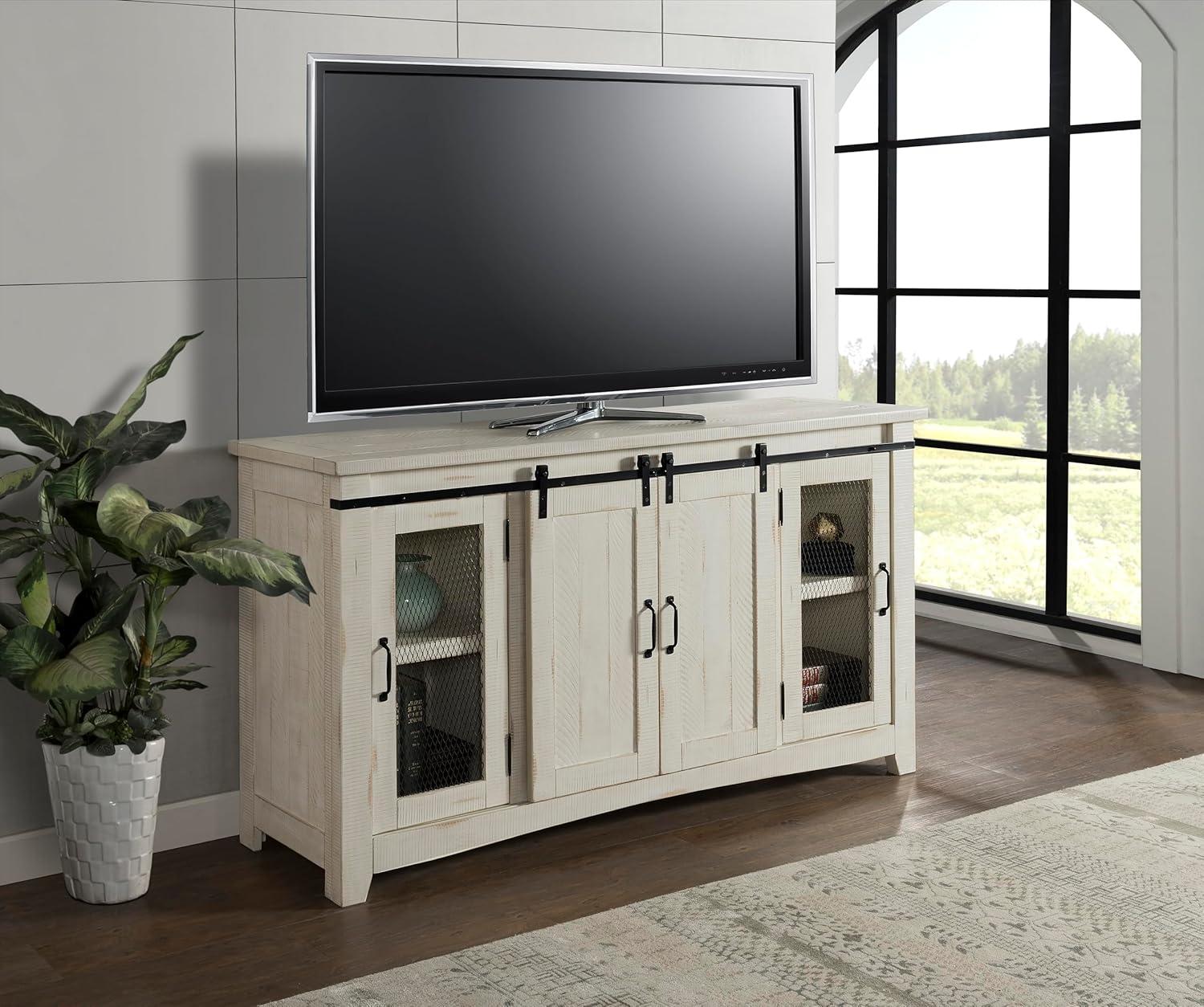 Chesapeake Solid Wood TV Stand Natural Brown Finish - Martin Svensson Home