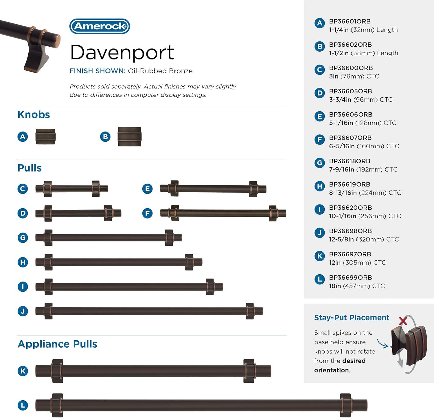 Davenport Rectangle Knob