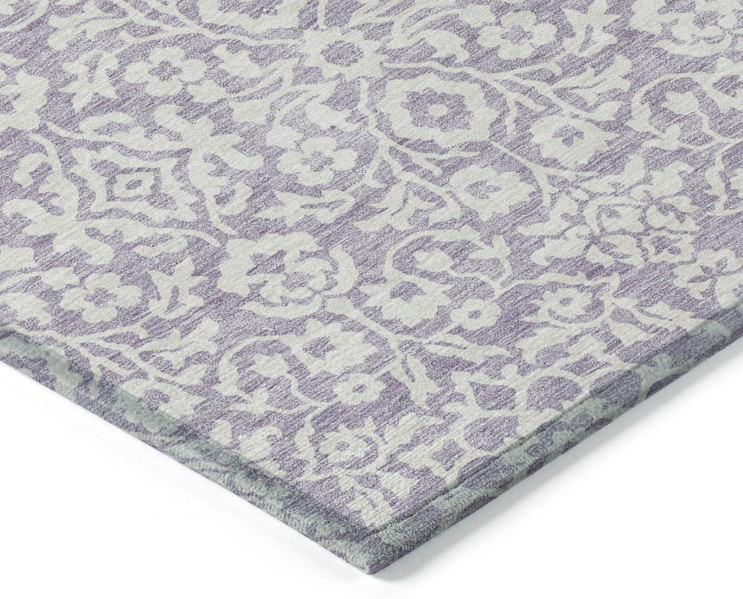 Addison Rugs Machine Washable Indoor/ Outdoor Chantille Traditional Farmhouse Rug Lavender - 1'8" x 2'6"