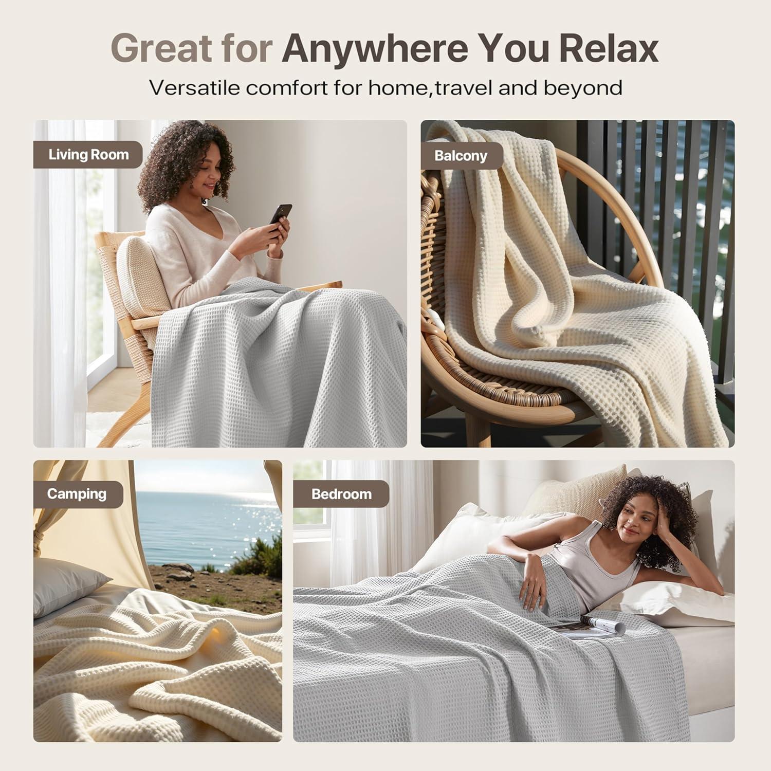 Waffle Weave Cotton Blanket