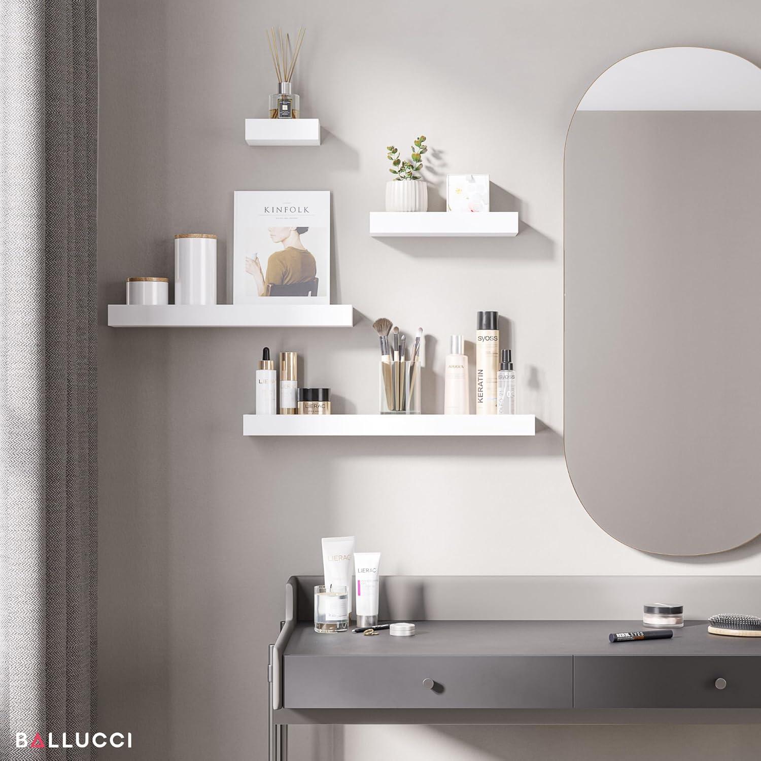 Ballucci Array 4 Piece Floating Wall Shelves Set