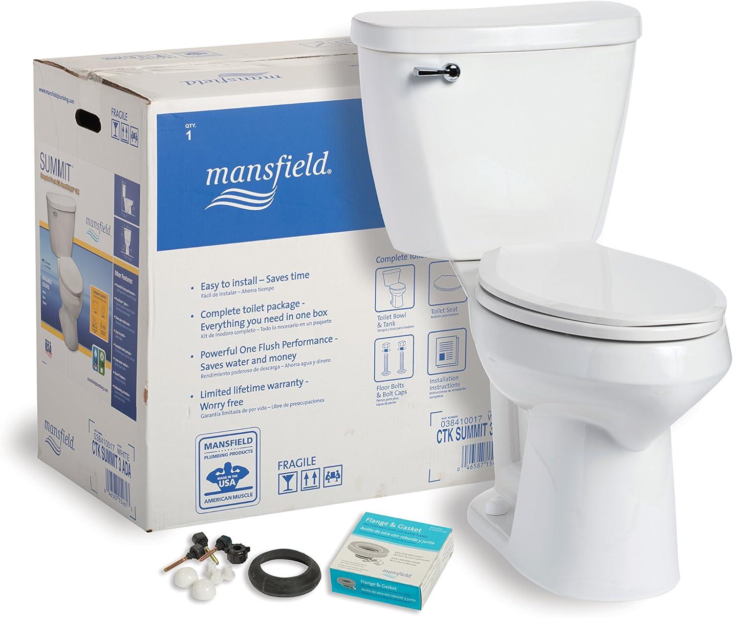 Mansfield Plumbing Products Summit 1.6 Gallons GPF Elongated Comfort Height Kit (Seat Included)