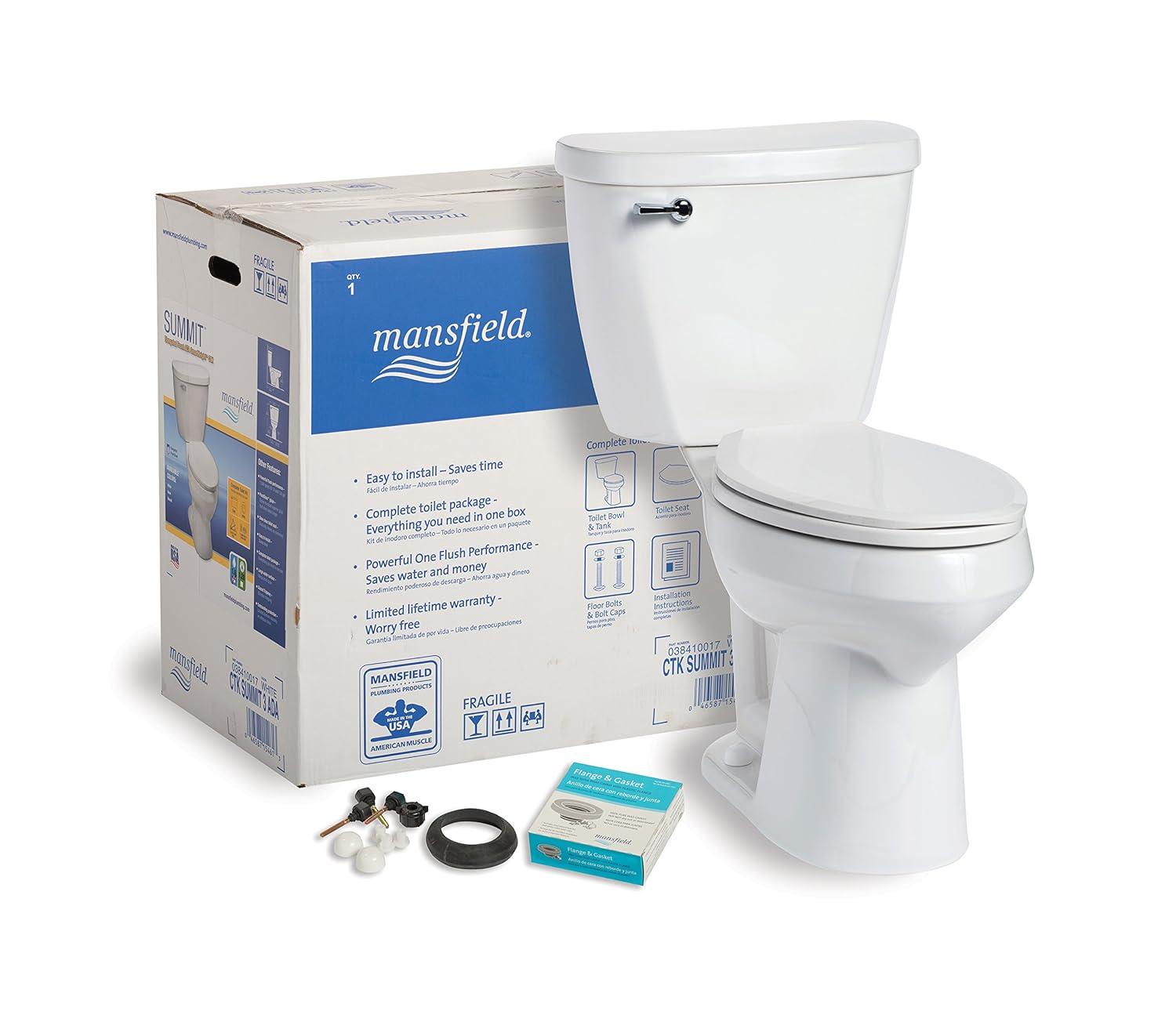 Mansfield Plumbing Products Summit 1.6 Gallons GPF Elongated Comfort Height Kit (Seat Included)